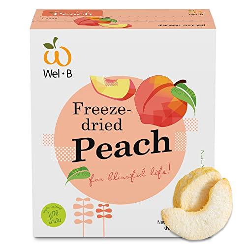 Wel-B Wel-B Freeze Dried Fruit Snacks, Fresh Peaches Freeze Dried to a Healthy, Crispy Texture While Retaining Natural Flavor and Nutrition, No Added Sugar or Preservatives (1.06oz)