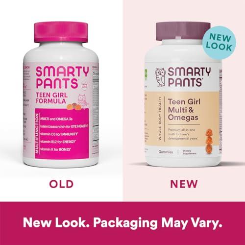 SmartyPants SmartyPants Teen Girl Multivitamin Gummies: Omega 3 Fish Oil (EPA/DHA), Vitamin D3, C, Vitamin B12 & Kids Multivitamin Gummies and Fiber Supplement: Omega 3 Fish Oil (EPA/DHA)