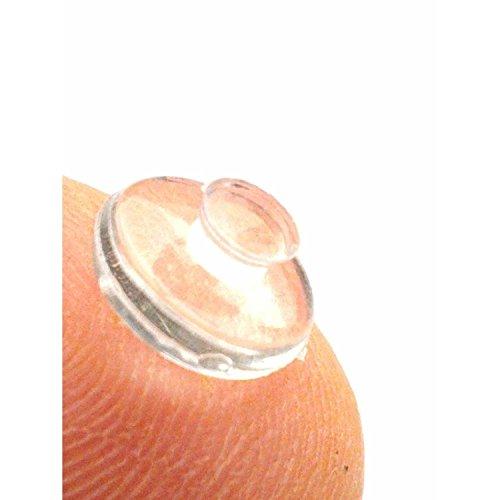 Askana ASKANA Optical Soft Silicone Round-Shaped Round Shaped Click-on Slide-in Push-in Silicon Nose Pads for Reading Prescription Glasses Sunglasses L= 9 mm/~ 0.35'' (6 Pairs)