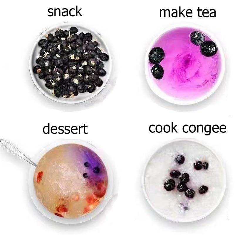 MIHUNTANG Black Goji Berries 8.8oz Qinghai Wolfberry Berry tea Dried Goji Berries250g