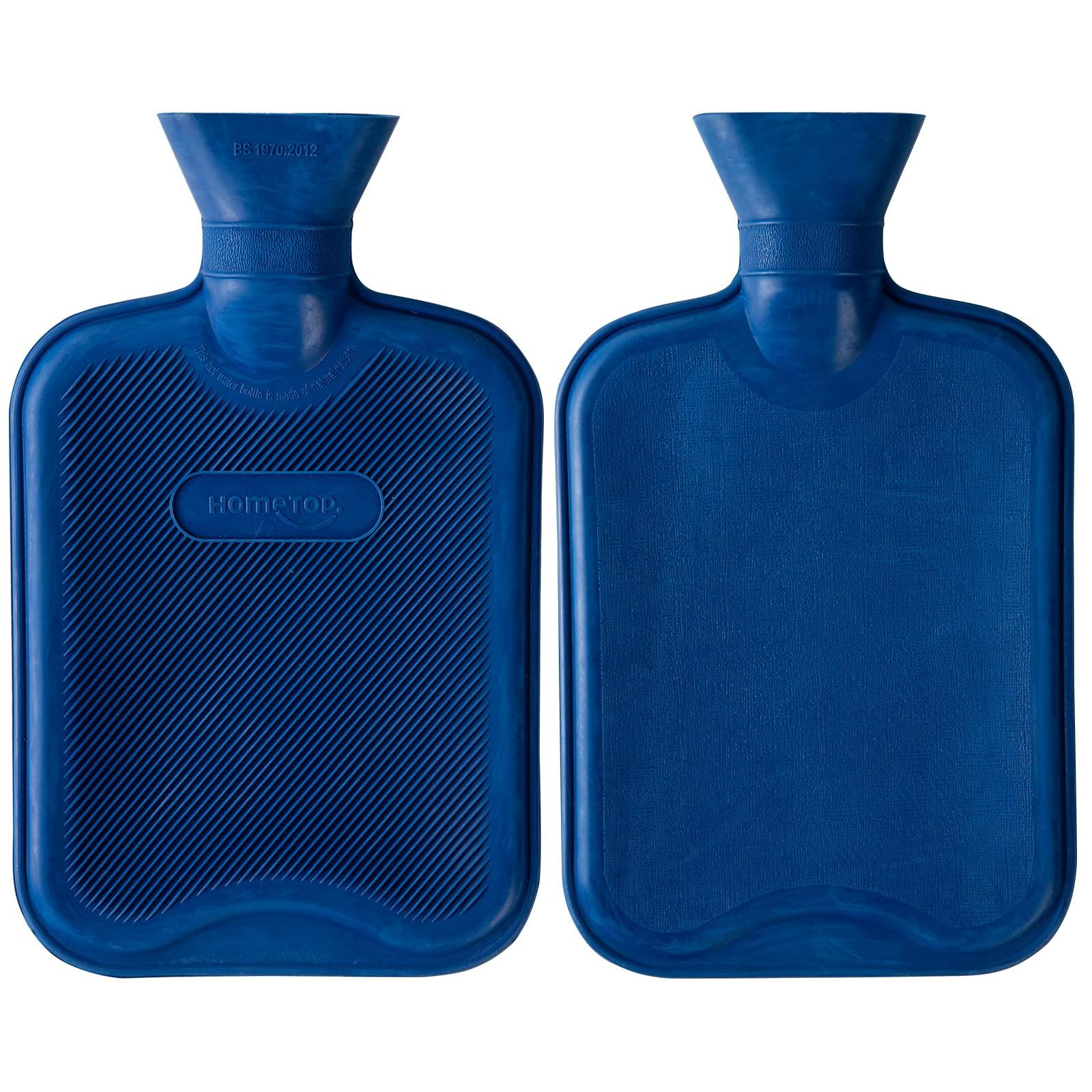 HomeTop HomeTop Premium Classic Rubber Hot Water Bottle (Navy Blue)