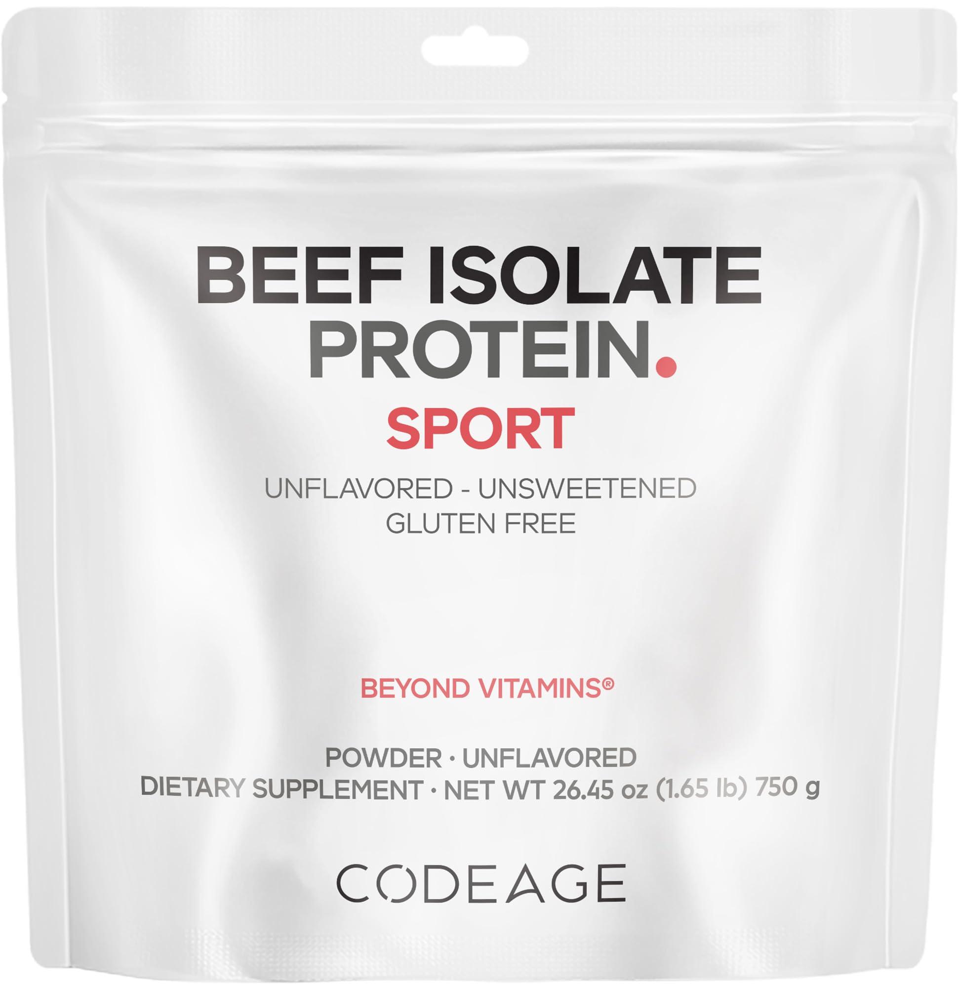 Codeage Codeage Grass-Fed Beef Isolate Protein Powder Supplement - 20 Amino Acids, Collagen-Rich - Athletes & Sports - Unflavored Carnivore Protein Supplement, BCAA & EAA Supplement - Gluten-Free - 26.45 oz