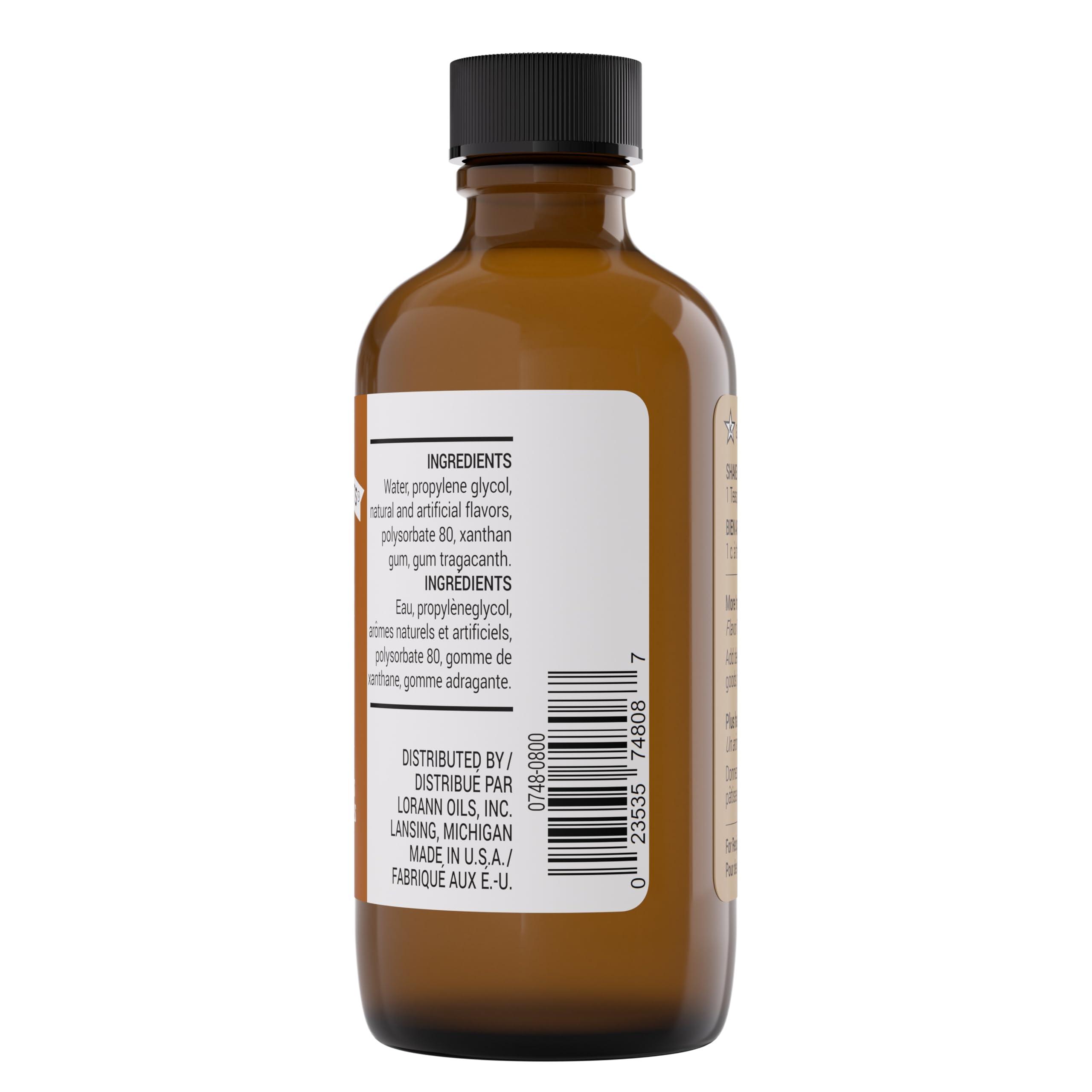 LorAnn Oils LorAnn Almond Bakery Emulsion, 4 oz - Intense Almond Flavor Extract for Baking, Cookies, Bars, Frosting, Ice Cream, Pies, Smoothies and Beverage - Gluten Free, Vegan, Sugar Free, Nut Free