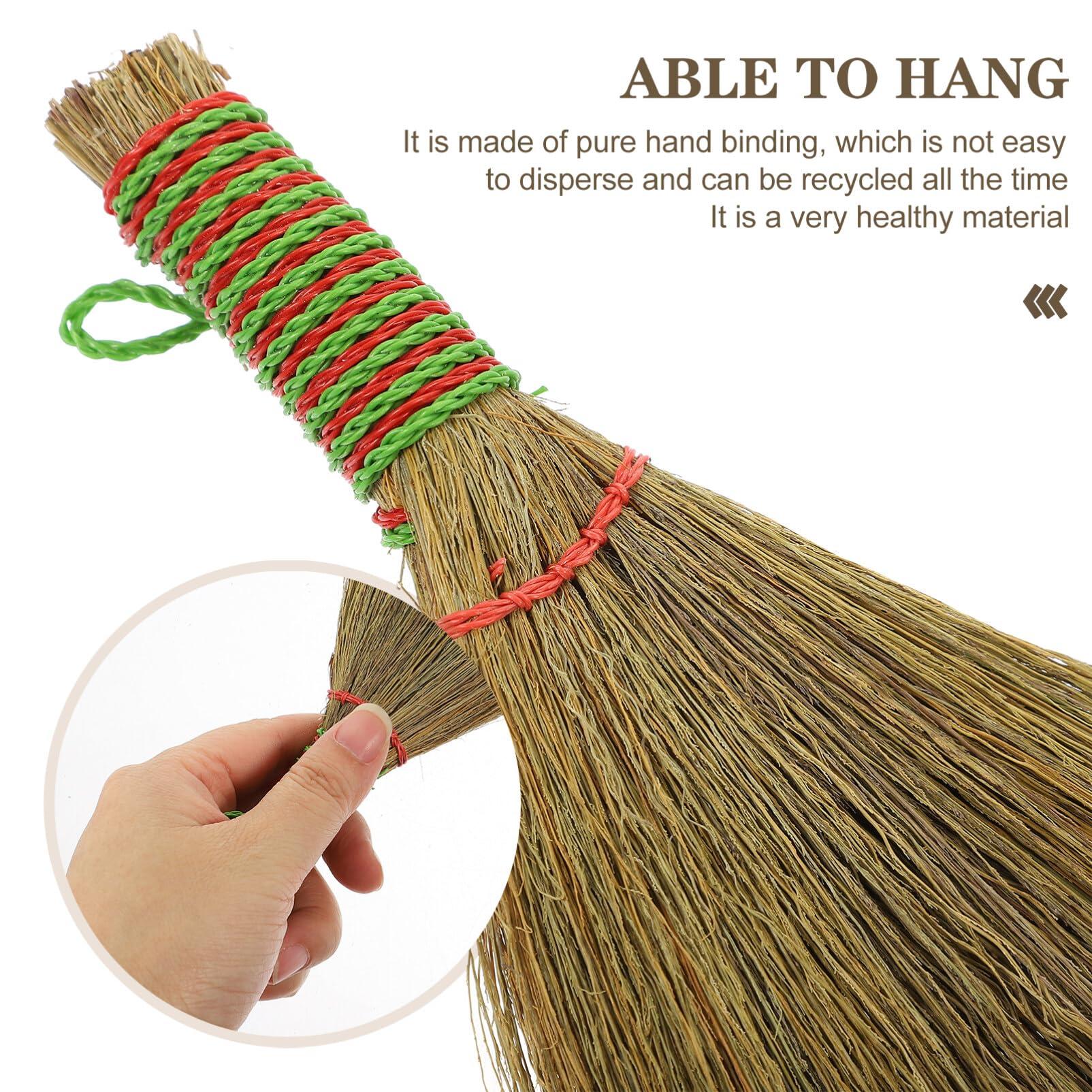 PACKOVE PACKOVE 2pcs Kitchen Cleaning Broom Car Diffuser Handle Broomstick Sweeping Broom Chinese Broom Short Handle Broom Small Whisk Broom Garden Broom Child Miscanthus Cleaning Sweep Portable