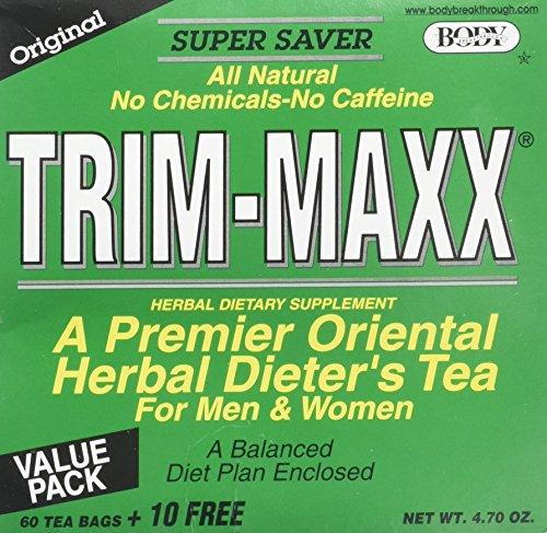 Body Breakthrough Body Breakthrough Trim Maxx Herbal Dieter's Tea -- 60 Tea Bags + 10 FREE