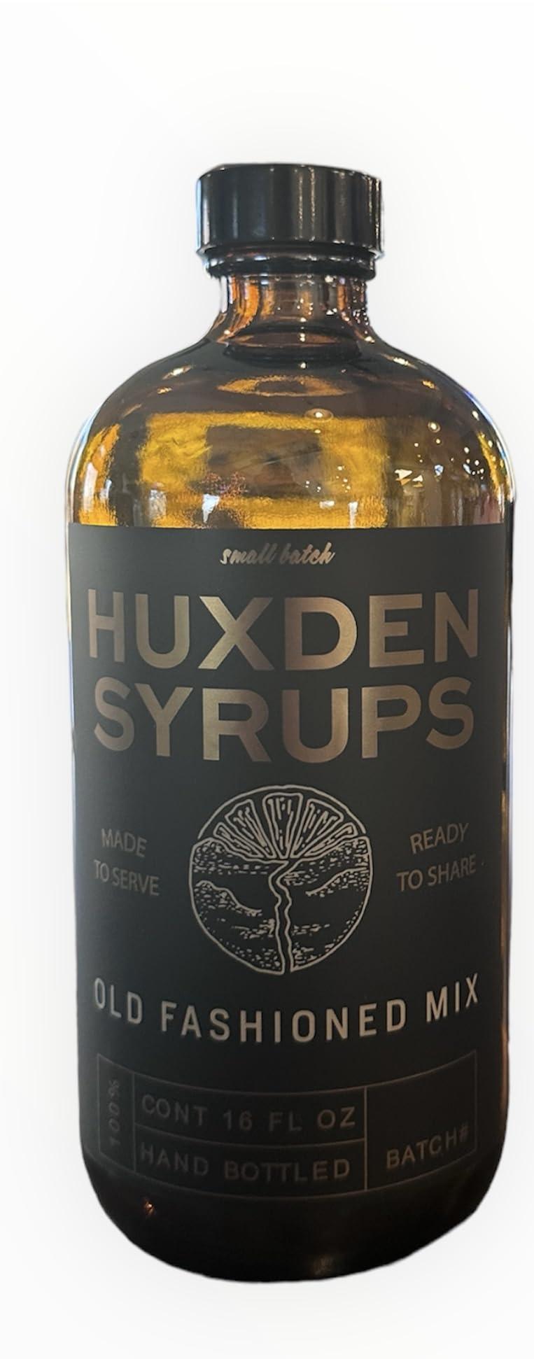 Huxden Syrups Huxden Syrups Old Fashioned Mix - Makes 32 Cocktails - Handcrafted Old Fashioned Syrup with Bitters, Orange, Granulated Sugar - Craft Cocktail Mixer, Just Mix with Bourbon/Whiskey