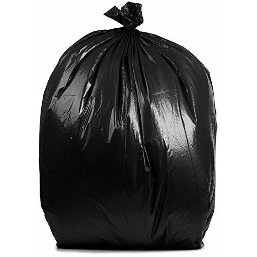 PlasticMill PlasticMill Contractor Bags Heavy Duty - Commercial, Industrial Garbage Bags - Black Construction Trash Bags - Outdoor, Garden Trash Bags, 42-Gallon, 4 Mil, 33\"x48\" (50-Count)