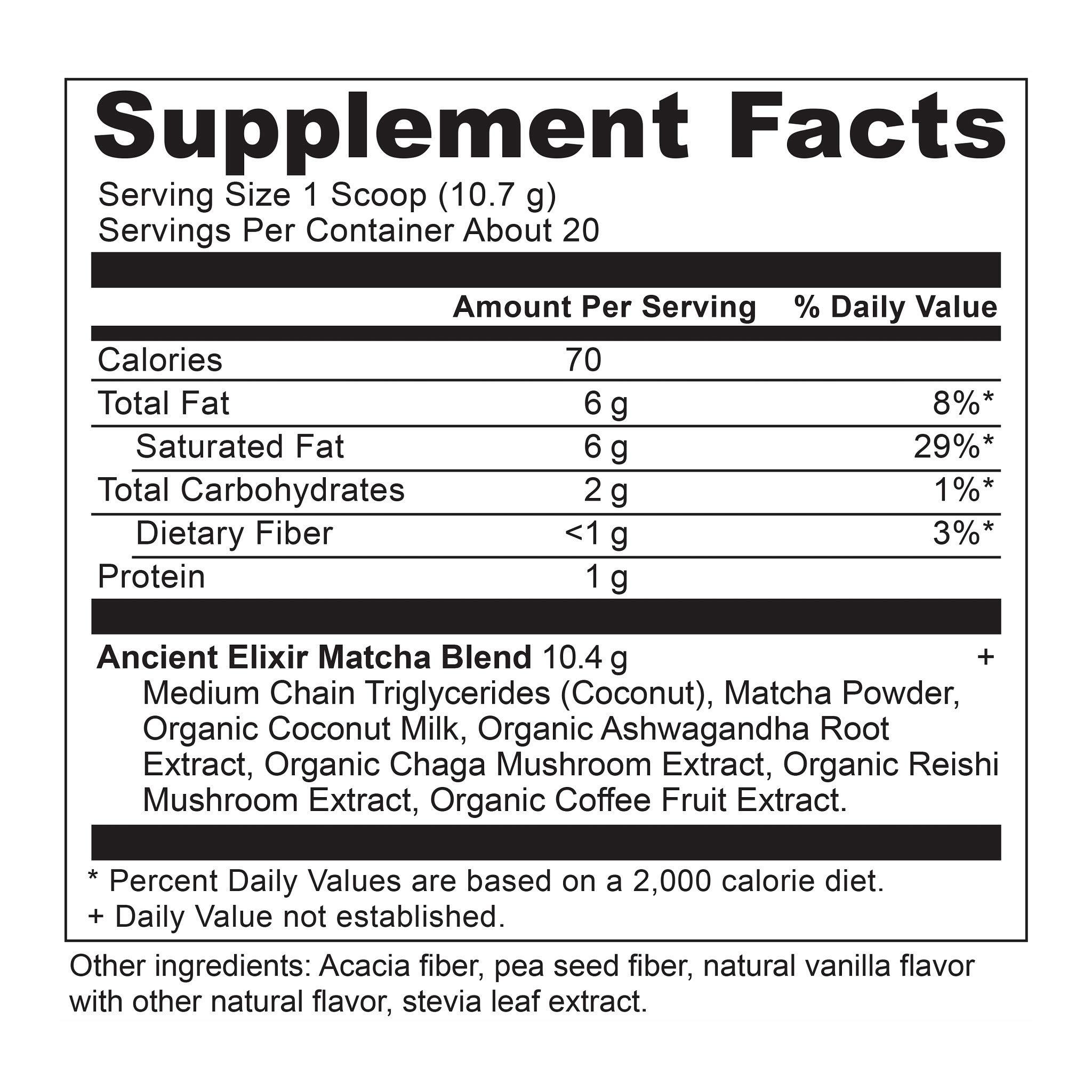Ancient Nutrition Matcha Green Tea Powder with Ashwagandha by Ancient Nutrition, Ancient Elixirs Superfood Matcha Energy Powder, with MCTs, Promotes Healthy Energy Levels, Paleo and Keto Friendly, 20 Servings