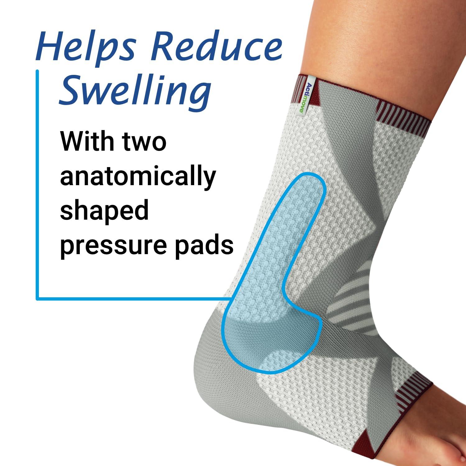 Actimove Actimove Professional Line TaloMotion Ankle Support for Ankle Sprains, Swelling, Chronic Ankle Instability Left Wear White, X-Large