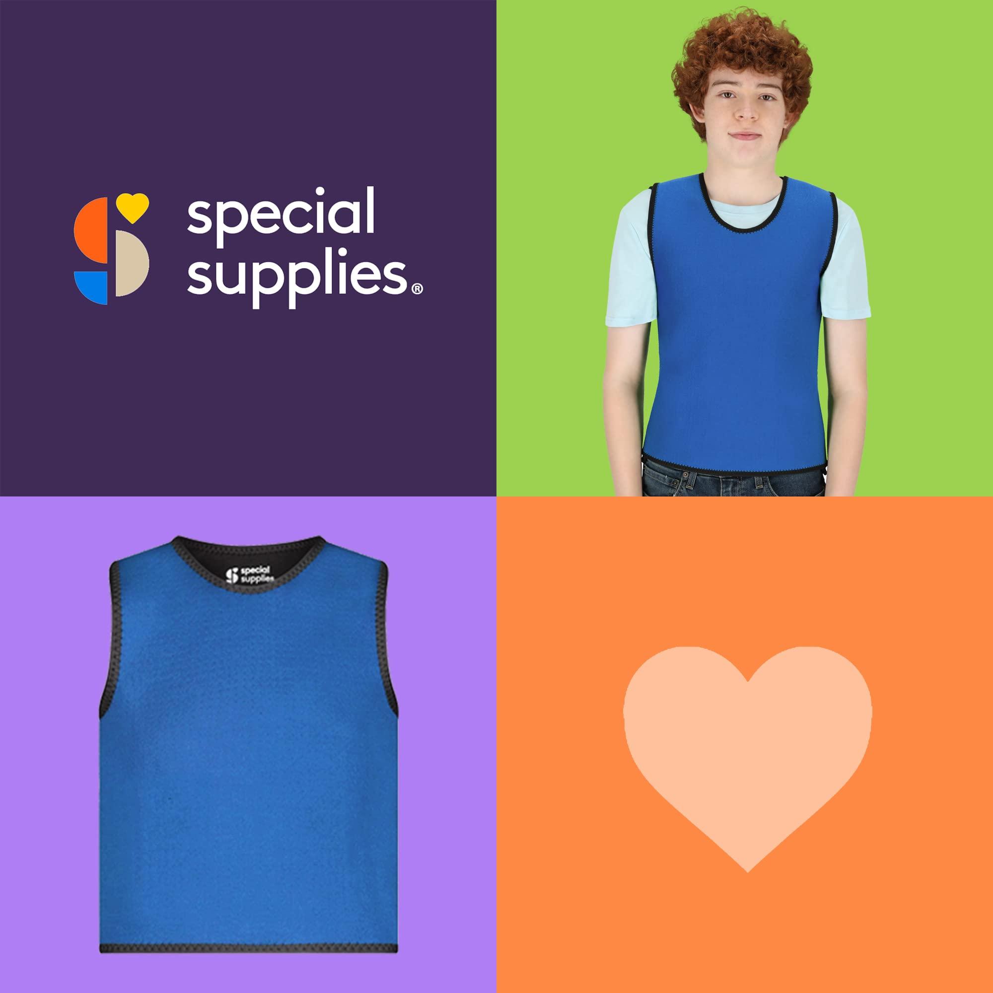 Special Supplies Special Supplies Sensory Compression Vest Deep Pressure Comfort (Blue, Large)