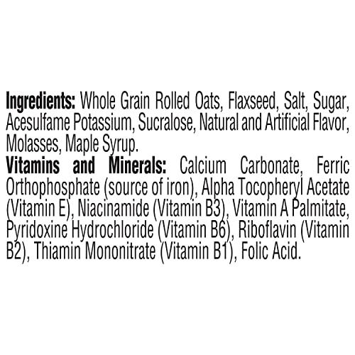 Malt-O-Meal Better Oats 100 Calorie Maple and Brown Sugar Oatmeal Packets, 100 Calorie Oatmeal Pouches, 90 Second Instant Oatmeal with Flax Seeds and Rolled Oats, Pack of 10, 9.8 OZ Pack