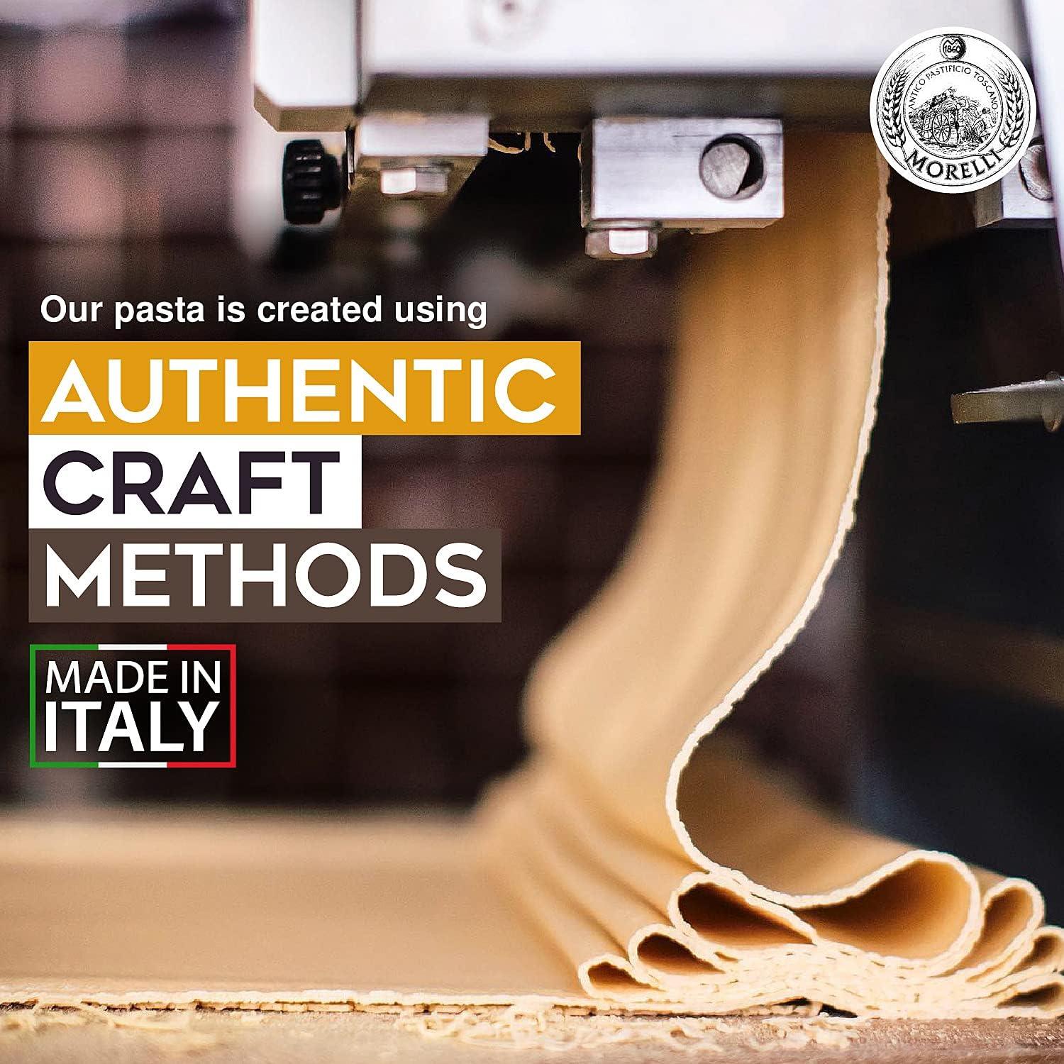 ANTICO PASTIFICIO MORELLI 1860 PASTA AL GERME DI G Morelli Busiate, Pici, and Bucatini Organic Pasta Variety Pack - Imported Italian Pasta Sampler - Specialty Assortment Includes Three-17.6 oz Packages of Gourmet Pasta from Italy