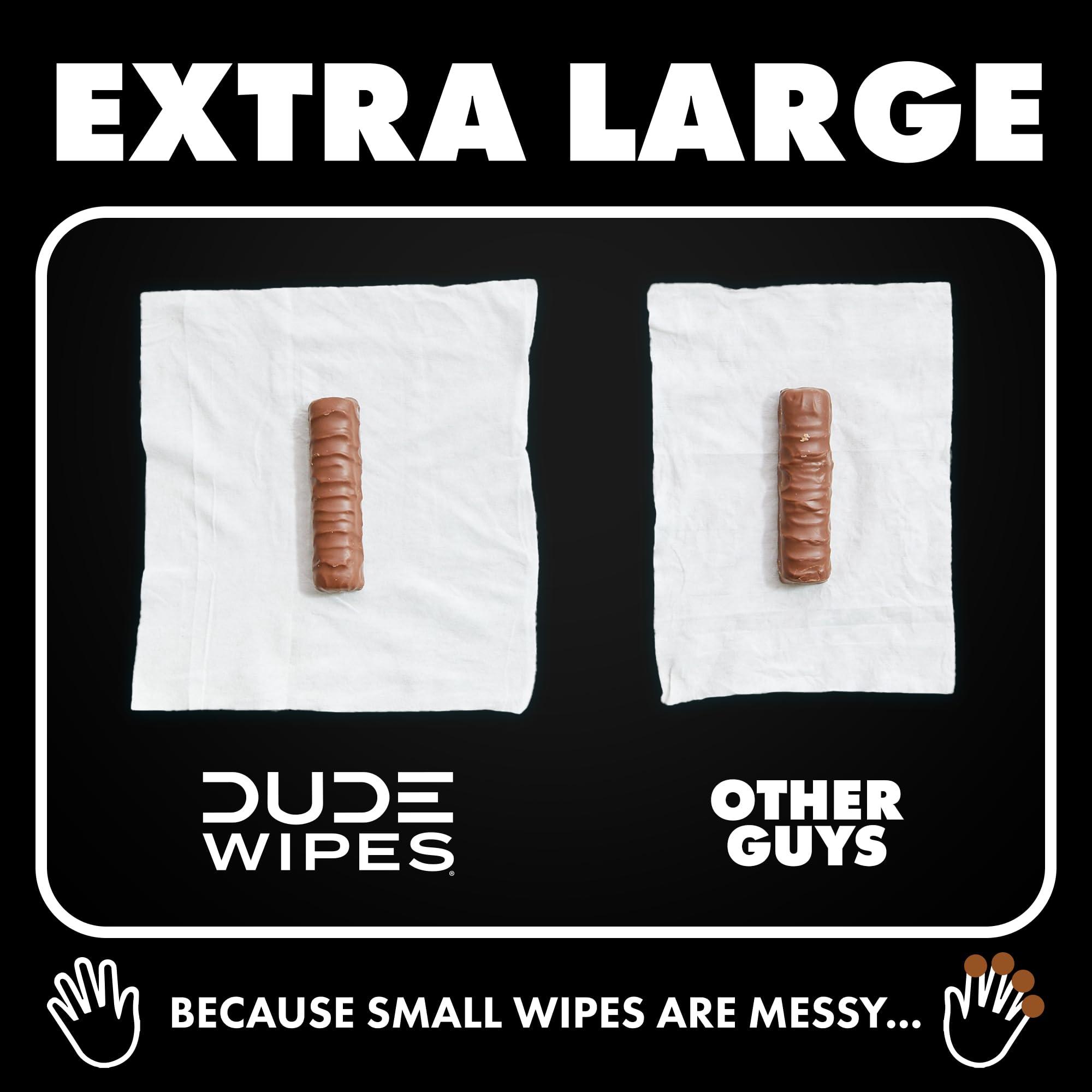 Dude DUDE Wipes - Flushable Wipes for Adults - 6 Pack, 288 Wipes - Odor Destroyer XL Adult Wet Wipes - Deodorizing with Clean Scent - Up to 24 Hours of Odor-Destroying Technology
