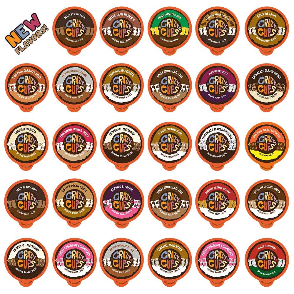 Crazy Cups Flavored Coffee Variety Pack for Keurig K Cups Machine from Crazy Cups (30 Count)