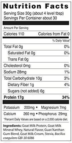 MT. CAPRA SINCE 1928 MT. CAPRA SINCE 1928 DEEP-30 | Meal Replacement Shake, Goat Protein Powder with Grass Fed Whey Protein and Casein Protein, Minerals and BC-30 Probiotics, Coconut Dream Flavor - 2 Lbs