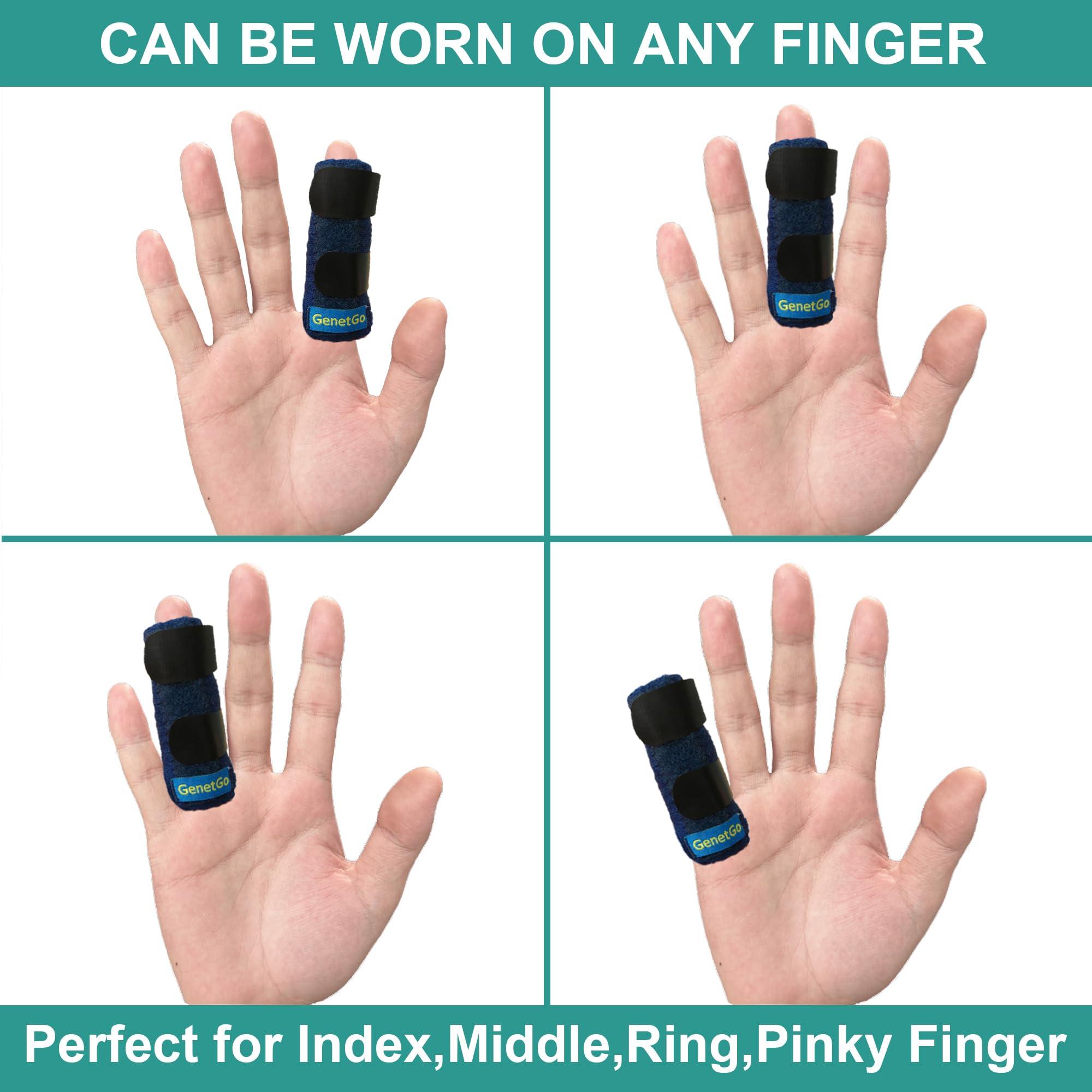GenetGo GenetGo Trigger Finger Splint, Mallet Finger Brace for Index, Middle, Ring Finger - Tendon Release & Pain Relief