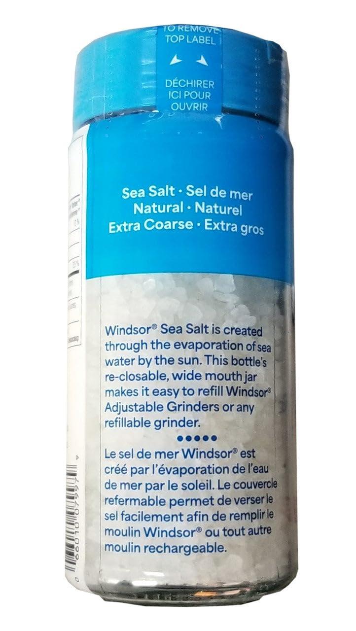 Windsor Salt Ltd./Sel Windsor Ltée Windsor Natural Sea Salt, Grinder Refill, Extra Coarse, 255g/8.9 oz., {Imported from Canada}