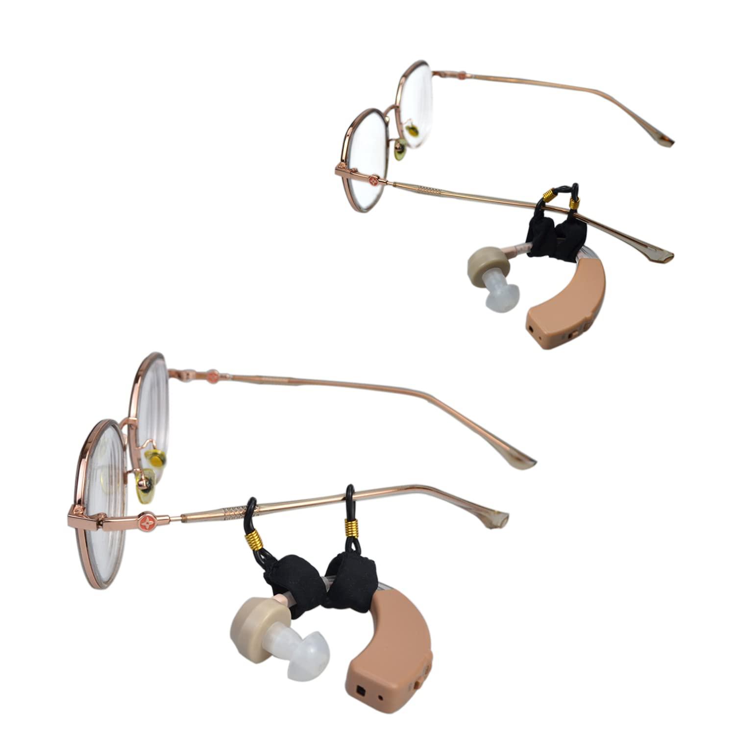 rainbowstar Hearing Aids Glasses Connectors Anti-Lost Hearing Aids Holder for Different Eyeglass Legs