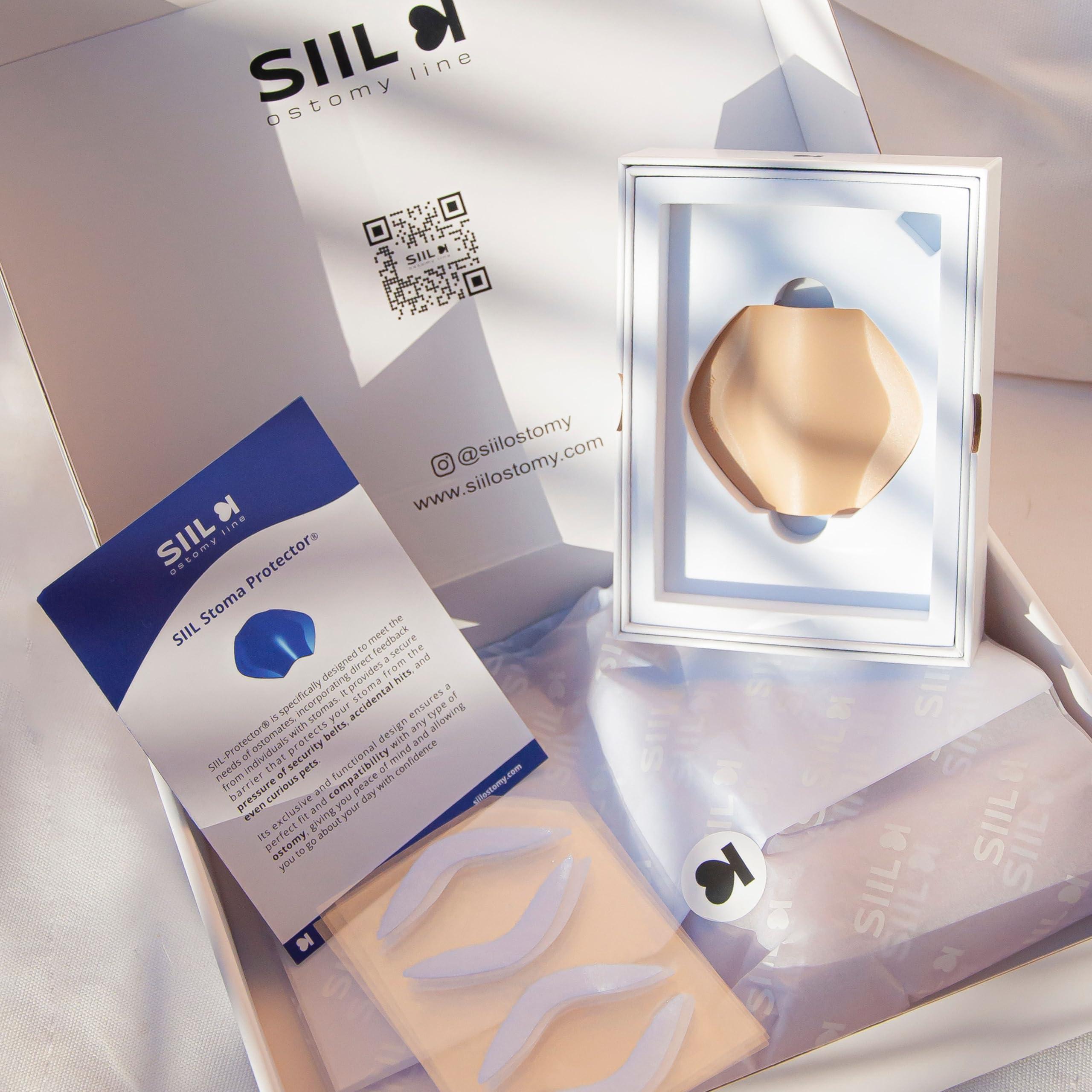 SIIL SIIL Stoma Guard Shield (Beige) for Ostomy bags | Protect your Colostomy Bags & Ileostomy supplies with Stoma Protector | Stoma Cover - Made In Europe