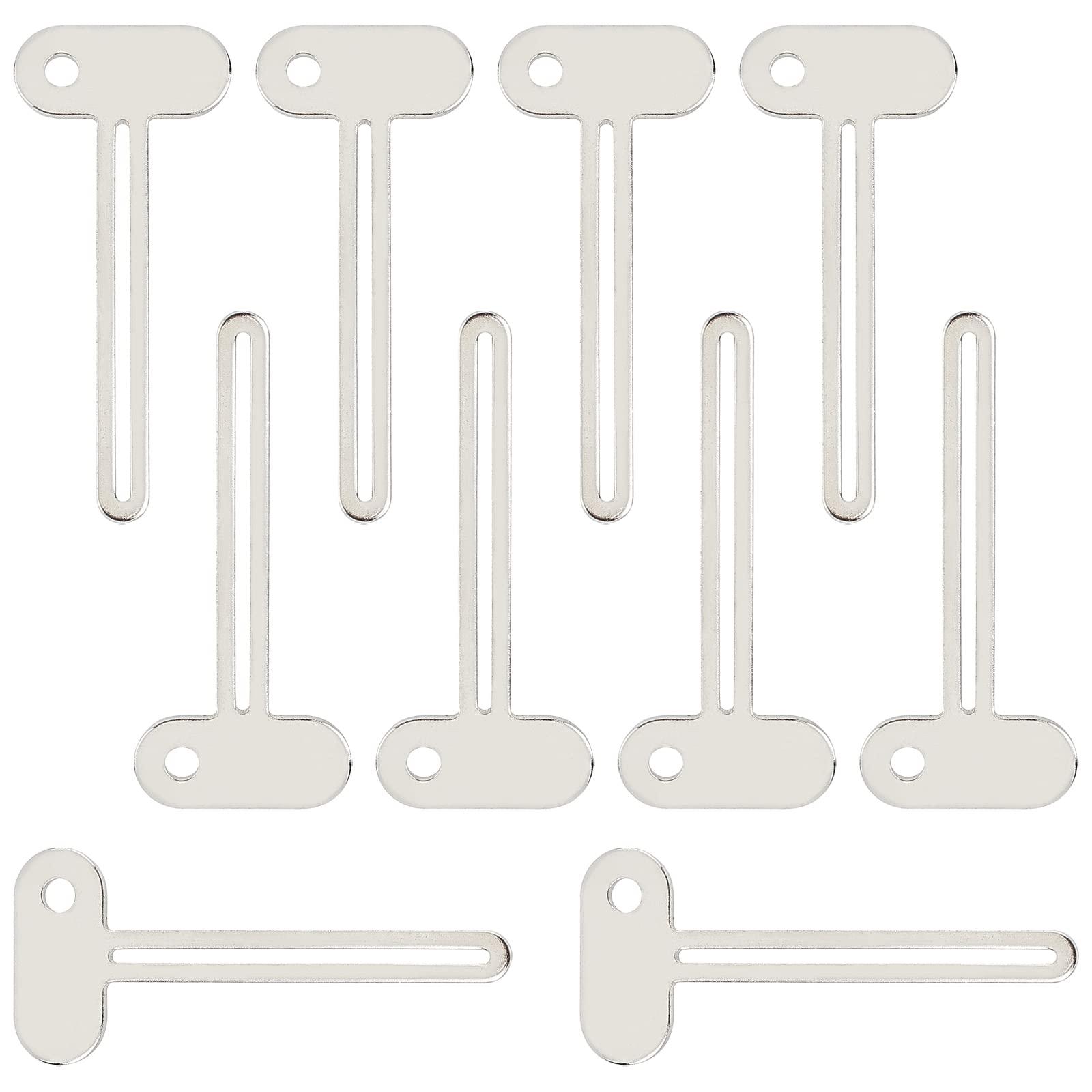 GORGECRAFT GORGECRAFT 10PCS Toothpaste Squeezer Metal Tube Squeezer Key Stainless Steel Toothpaste Roller Presser Tube Wringer Gel Extruder Rolling for Paint, Cream, Cosmetic and Hair Dye