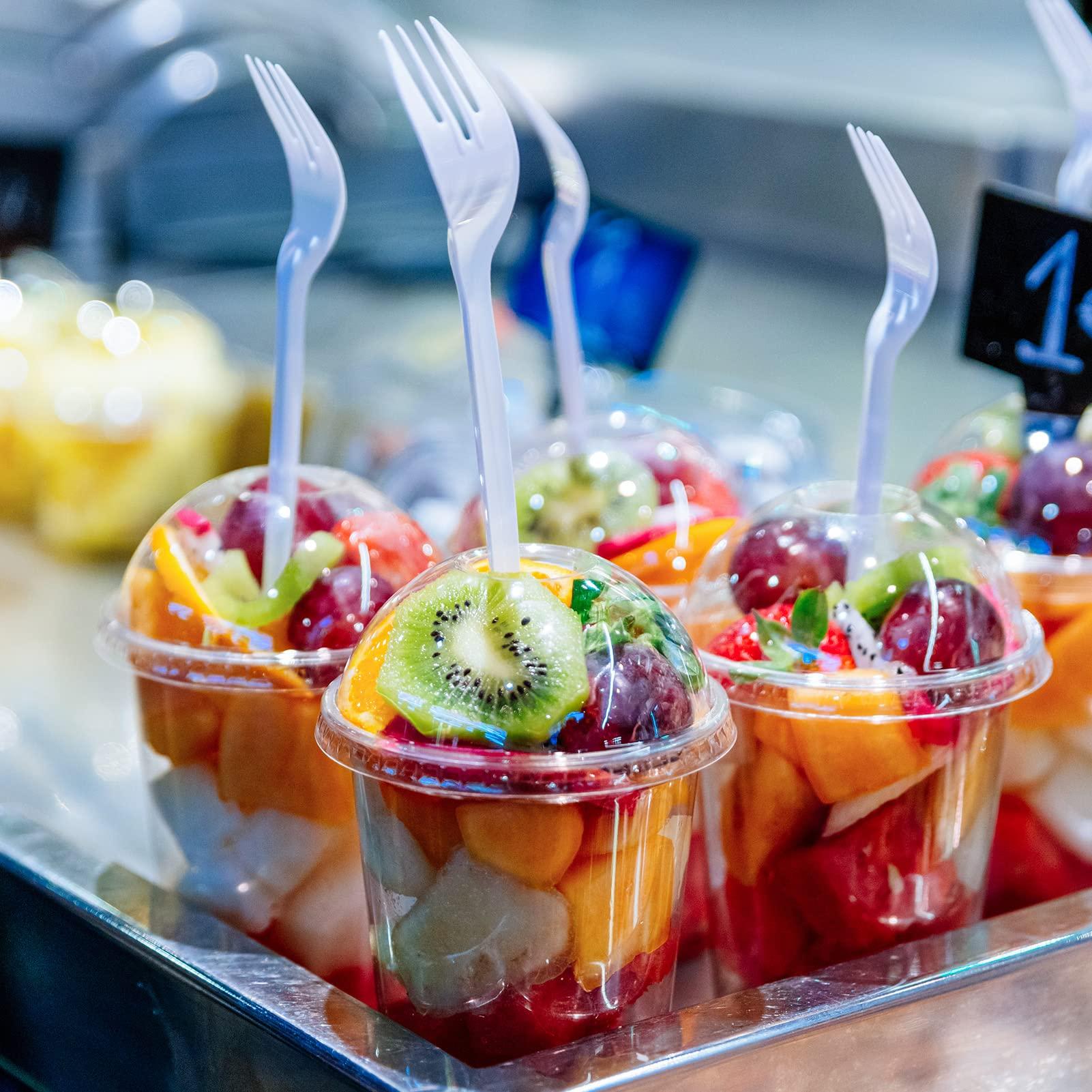 FOCUSLINE FOCUSLINE 200 PACK 16oz Clear Plastic Cups with Lids, Disposable Cold Drinking Cups, 16 Ounce Large Clear Cups with Dome Lids with Holes for Smoothie, Milkshake, Bubble Tea, Parfait