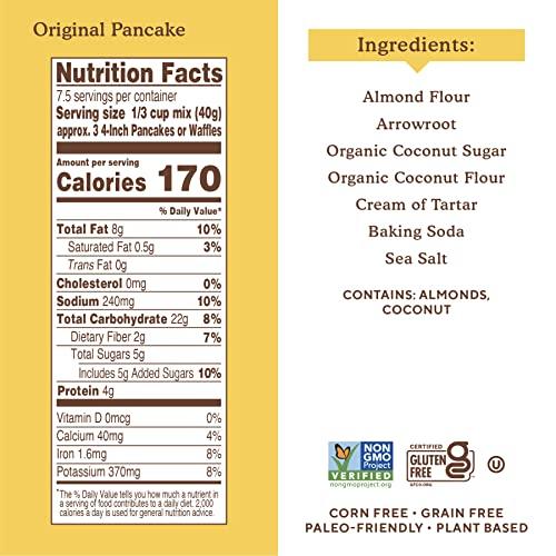 Simple Mills Simple Mills Almond Flour Pancake & Waffle Mix, Original - Gluten Free, Plant Based, Paleo Friendly, Breakfast 10.7 Ounce (Pack of 3)
