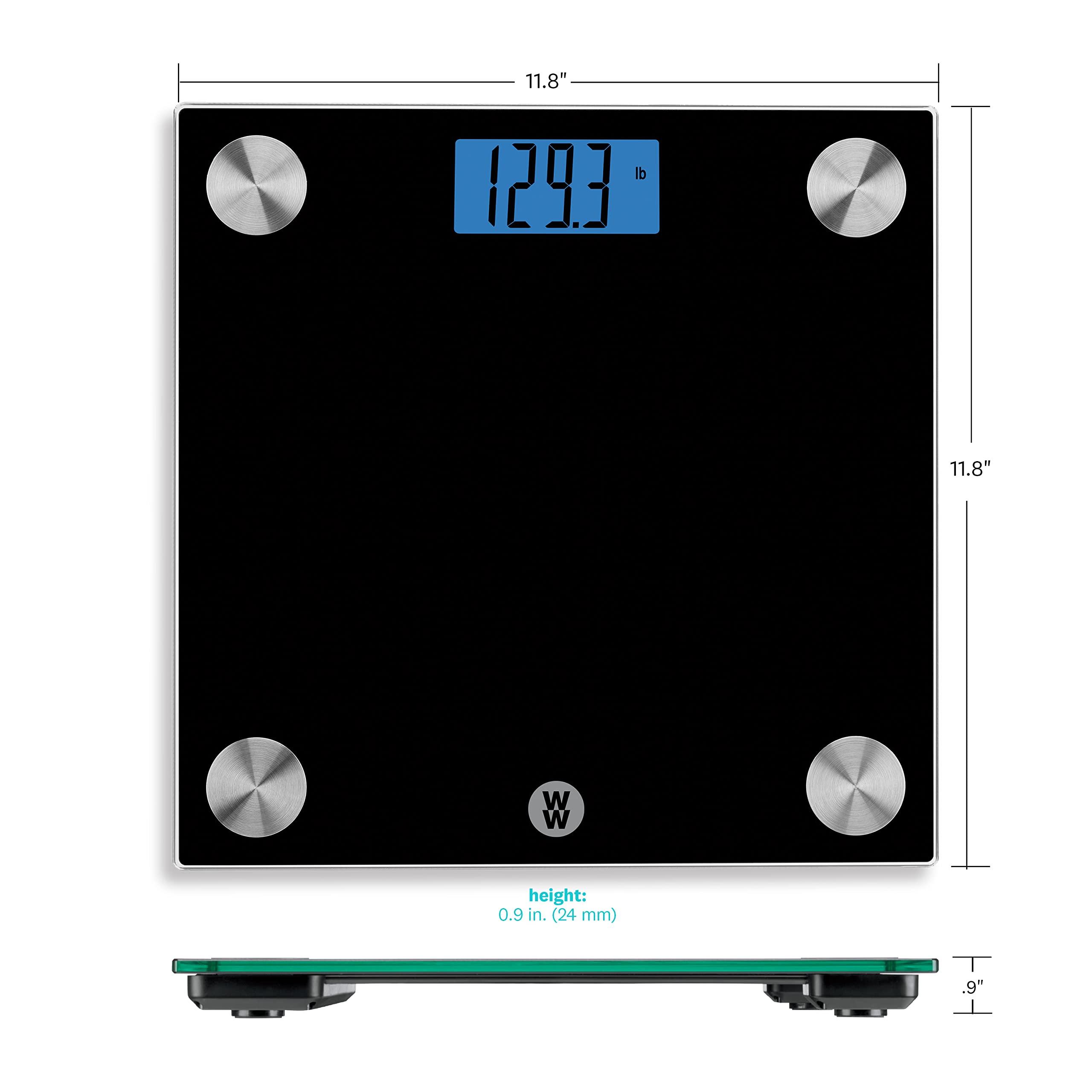 Conair Weight Watchers Scales by Conair Scale for Body Weight, Digital Bathroom Scale in Black