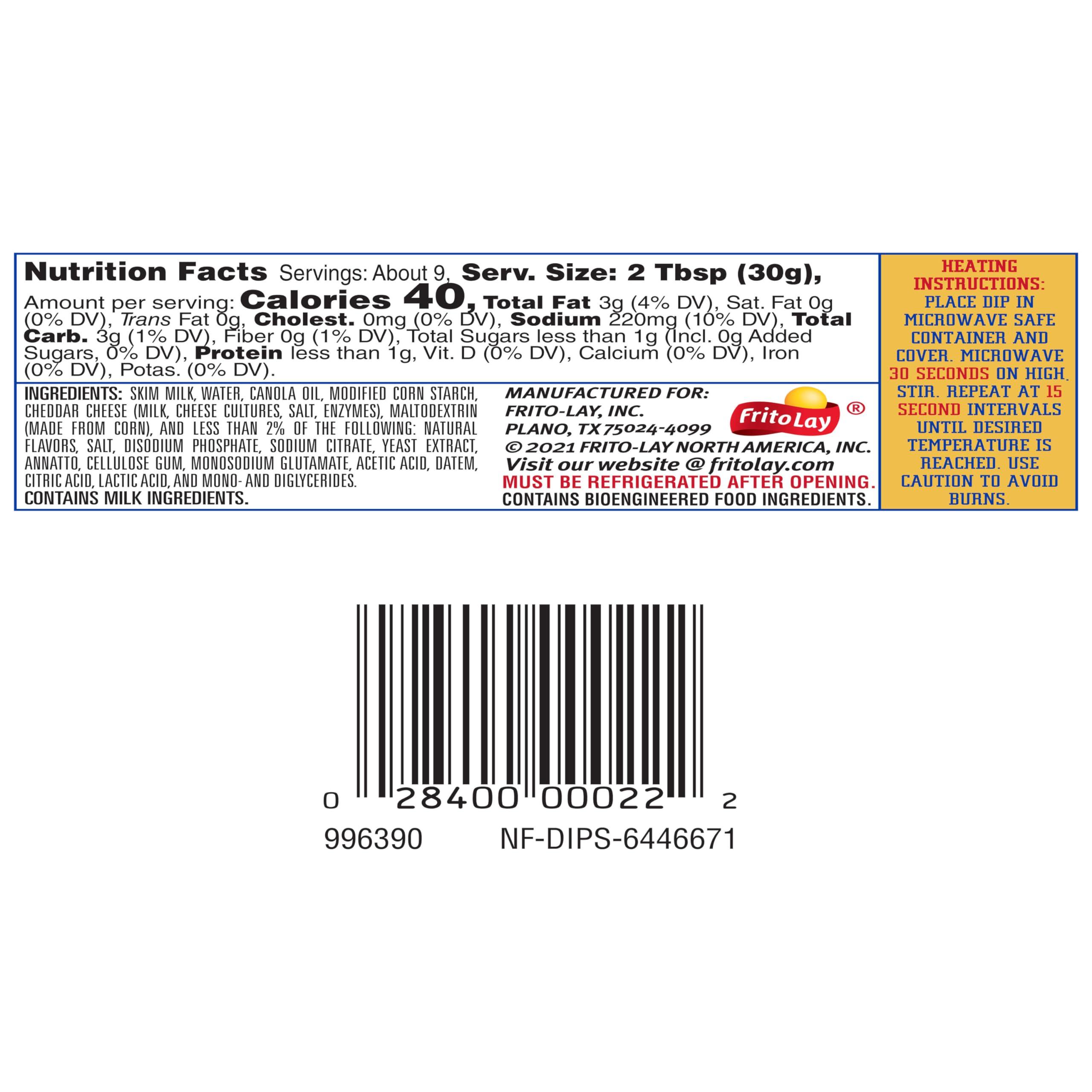 Fritos Fritos Mild Cheddar Cheese Dip, 9 Ounce