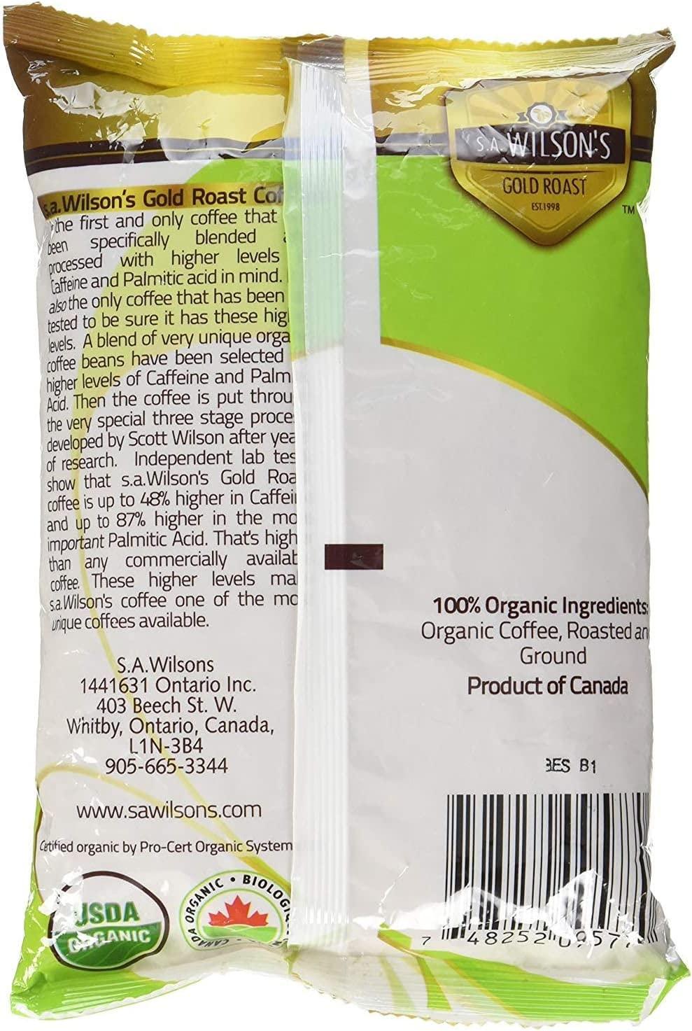 Lumintrail SA Wilson\'s Organic Enema Coffee,Ground Coffee, Certified Organic Coffee, 1 LB Gold Roast Enema Coffee, High Caffeine, 2 Pack Bundle with a Lumintrail Measuring Spoon Set