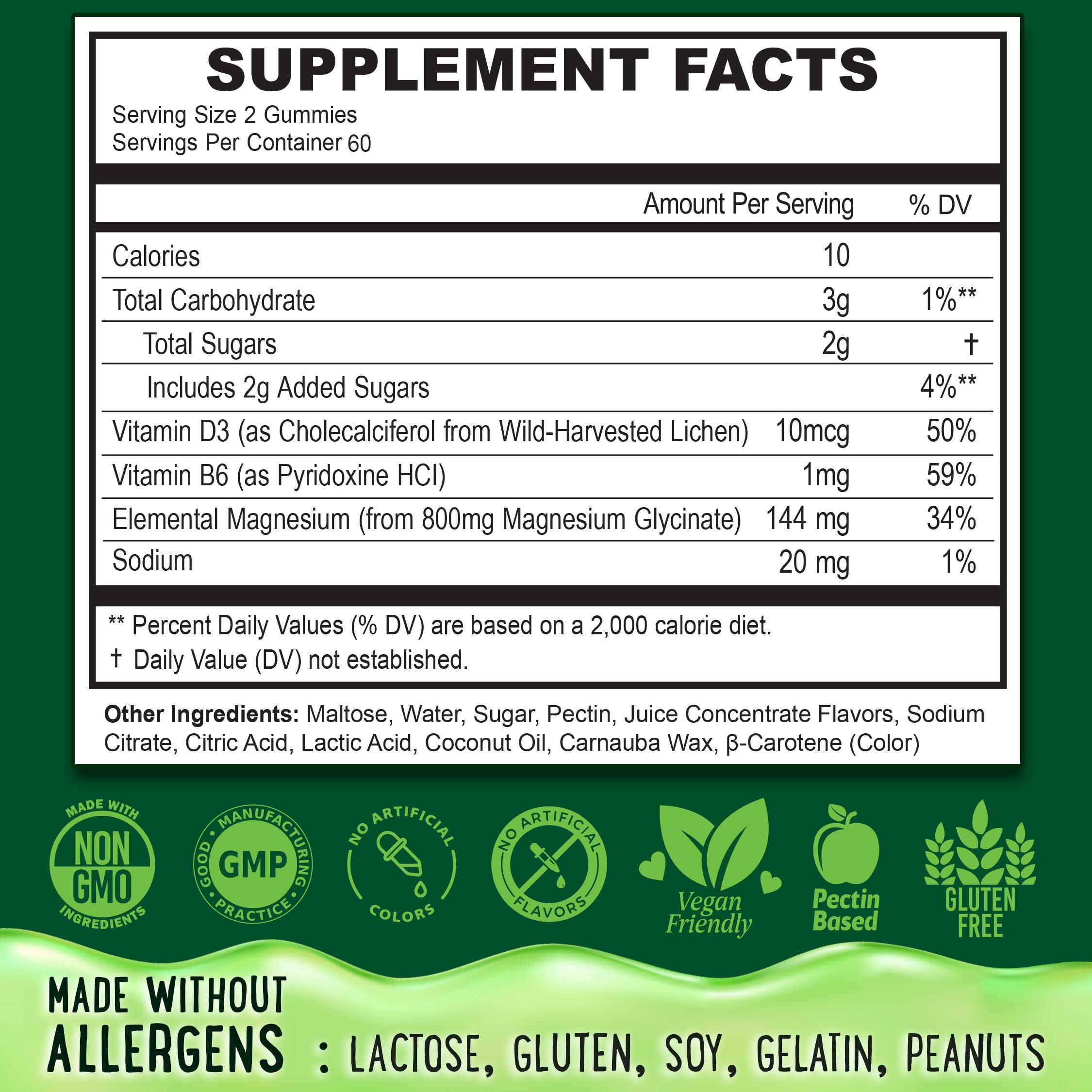 OH MY CHEWY Center-Filled Magnesium Glycinate Gummies 400MG - High Absorption for Kids, Teens & Adults - Supplement for Sleep, Calm & Muscle Relaxation with B6 & D3 - Gluten Free & Vegan Friendly - 120 Count