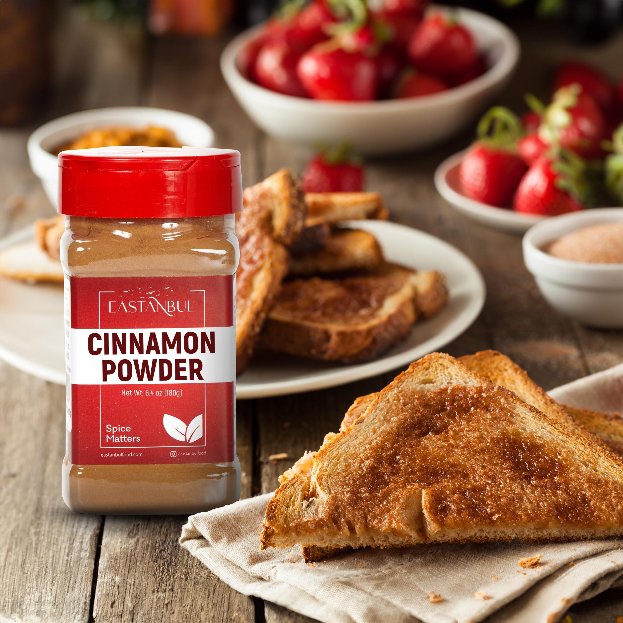Eastanbul Eastanbul Cinnamon Powder, 6.4oz, Ground Cinnamon Powder AKA Canela en Polvo, Vietnamese - Saigon Spice, Cinamon, Perfect for Coffee, Rolls & All Culinary Applications, Natural, Vegan, Non-GMO