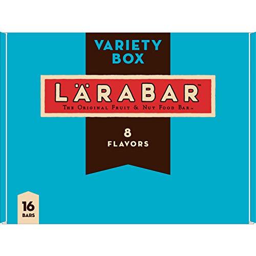 LÄRABAR Larabar Gluten Free Snack Bars Variety Box, Vegan, 8 Flavors, 1.7oz, 16ct & Gluten Free Bar, Blueberry Muffin, 1.6 Ounce (Pack of 16)