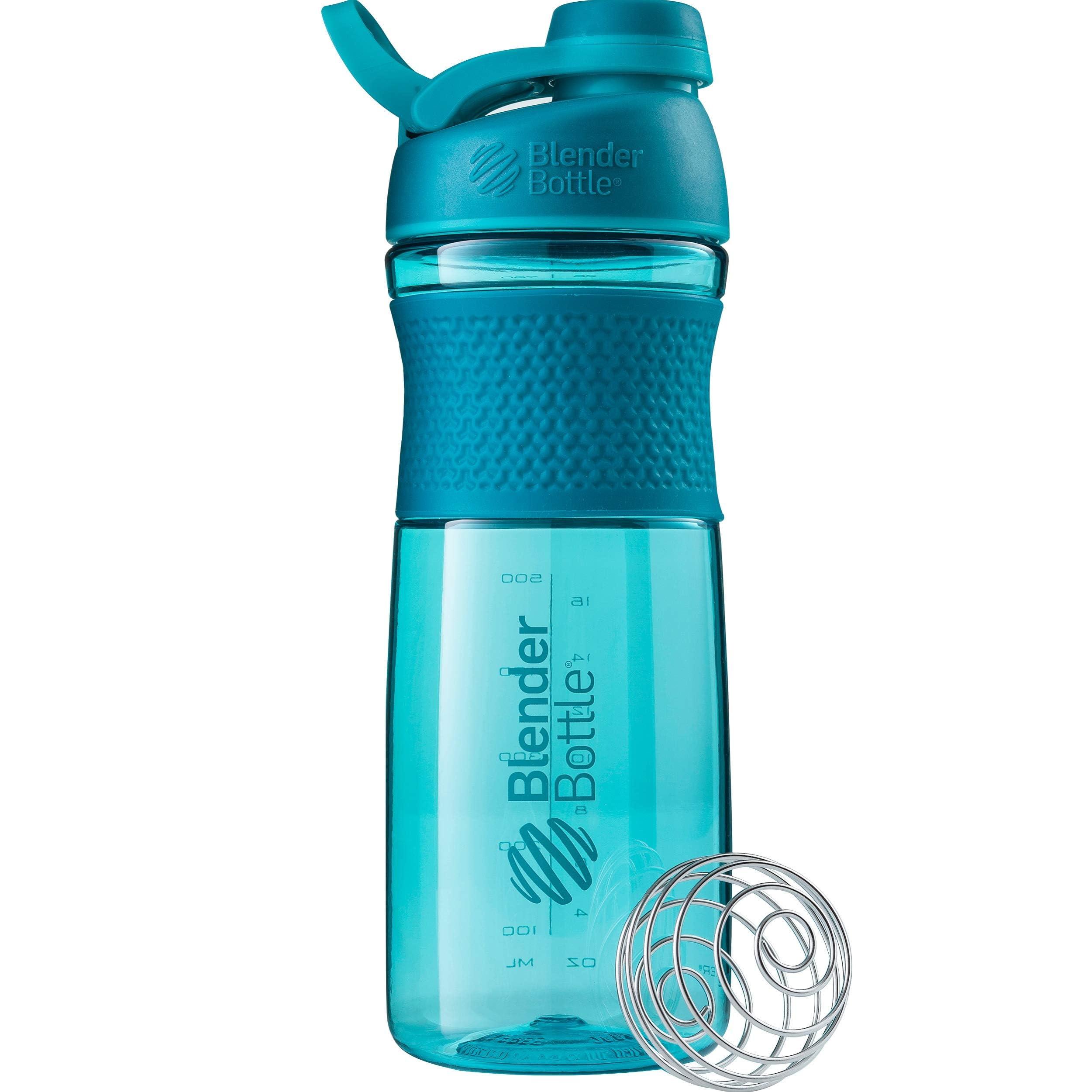 BlenderBottle BlenderBottle SportMixer Shaker Bottle Perfect for Protein Shakes and Pre Workout, 28-Ounce, Teal