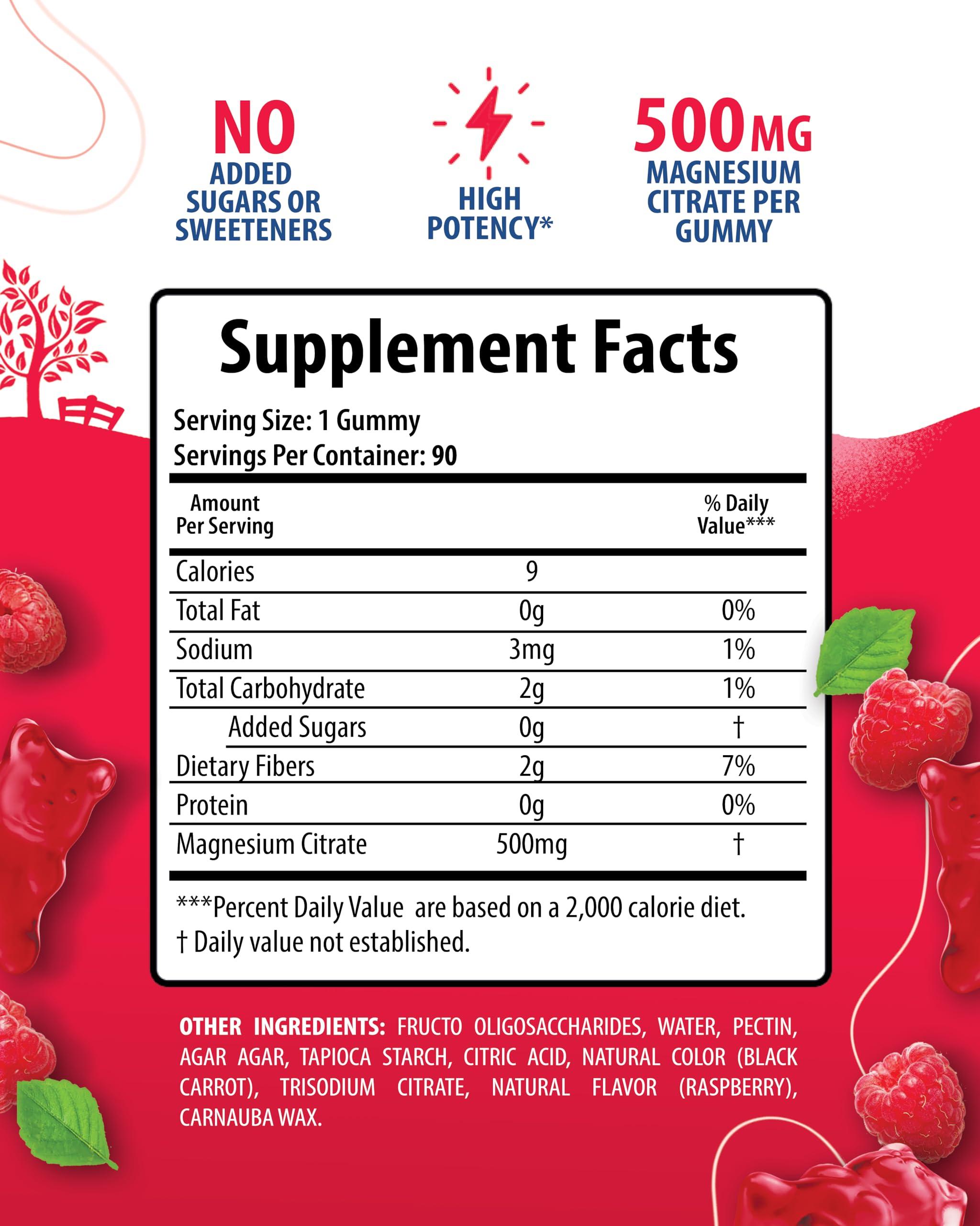 SUNNY SAM Sanny SAM Magnesium Gummies for Kids & Adults - 500mg - Calm Magnesium Chews - Magnesium Citrate Chewable Supplement for Mood & Muscle Support