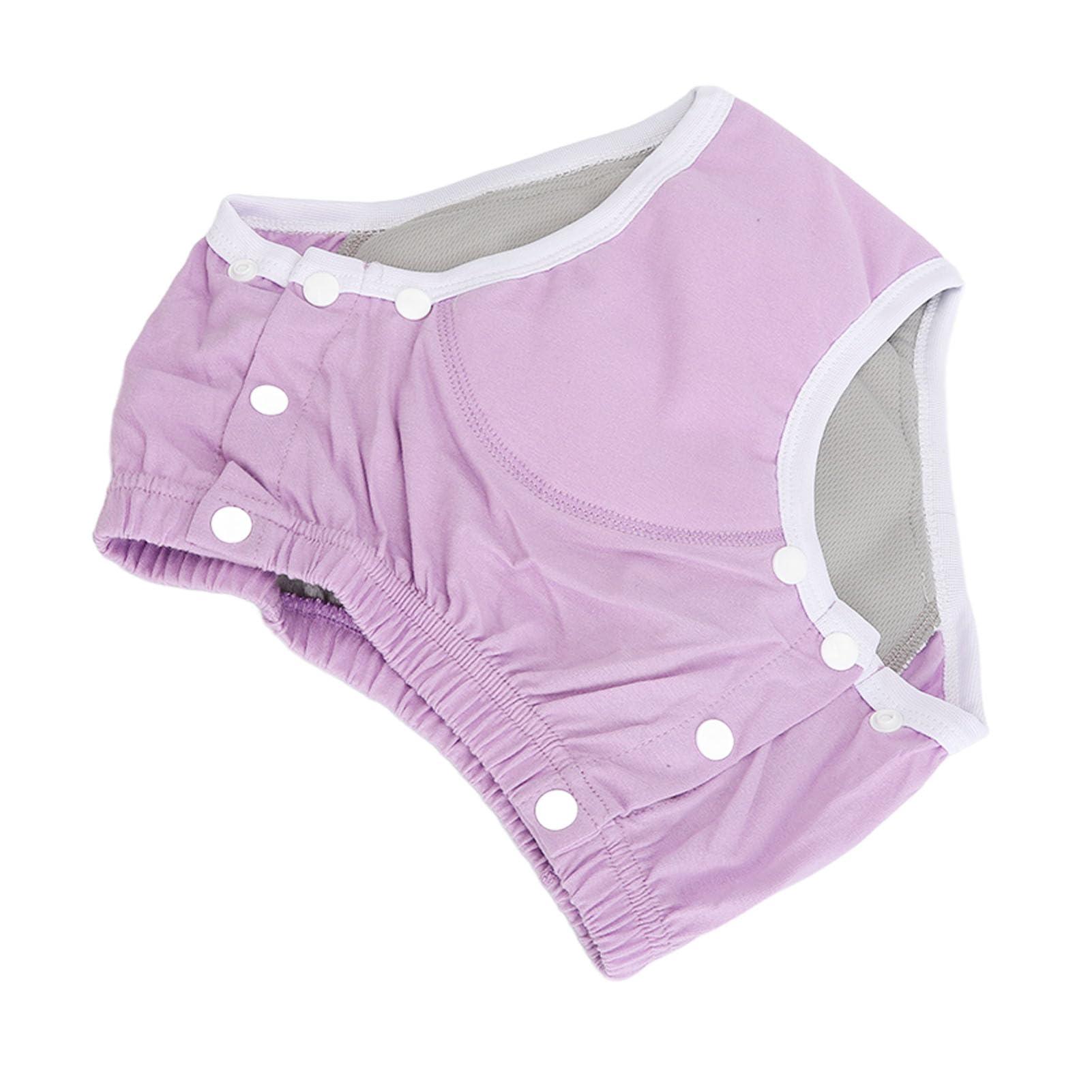 PenRux Adult Cloth Diapers Washable Incontinence Briefs Highly Absorbent Leak Proof Soft for Seniors (M)