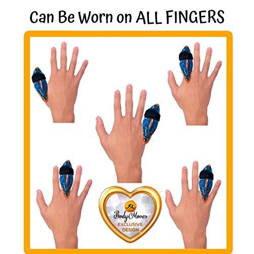 BodyMoves BodyMoves New Thumb Splint Brace Plus Finger Hot and Cold Gel Pack- tenosynovitis, Tendonitis, Trigger Thumb spica,Carpal Tunnel, CMC Adjustable wrist and Reversible Left Right Hand (Midnight Black)