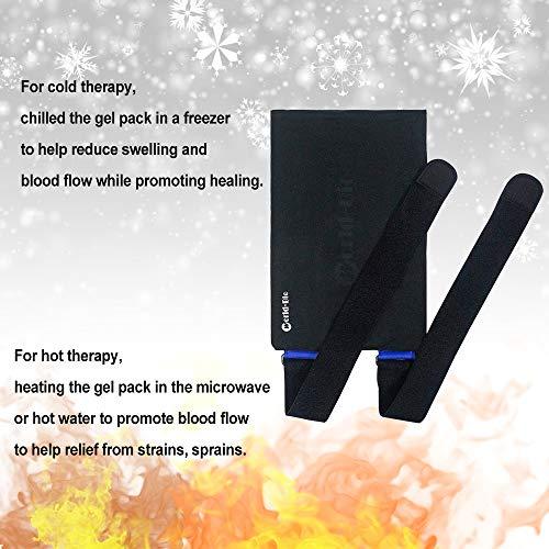 WORLD-BIO Large Knee Ice Pack, Gel Ice Pack for Knee Pain Relief, Sports Injuries, Swelling, Bruises, Reusable Hot Cold Gel Pack Compress Therapy for Knee Arthritis, Muscle Aches and Knee Replacement Surgery