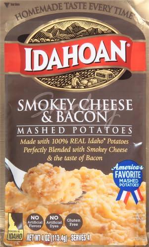 Idahoan IDAHOAN SMOKEY CHEESE & BACN MASHED INSTANT POTATO MIX FLAKES 4 OZ , 3 Pack