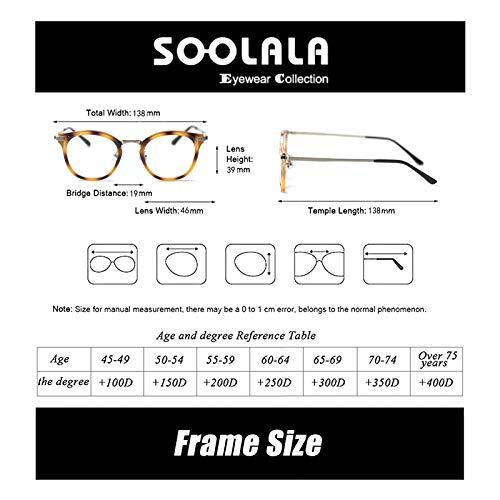 SOOLALA SOOLALA Womens Hot Fashion Cateye Eyeglass Frame Stylish Reading Glasses, Tortoise, 2.5D