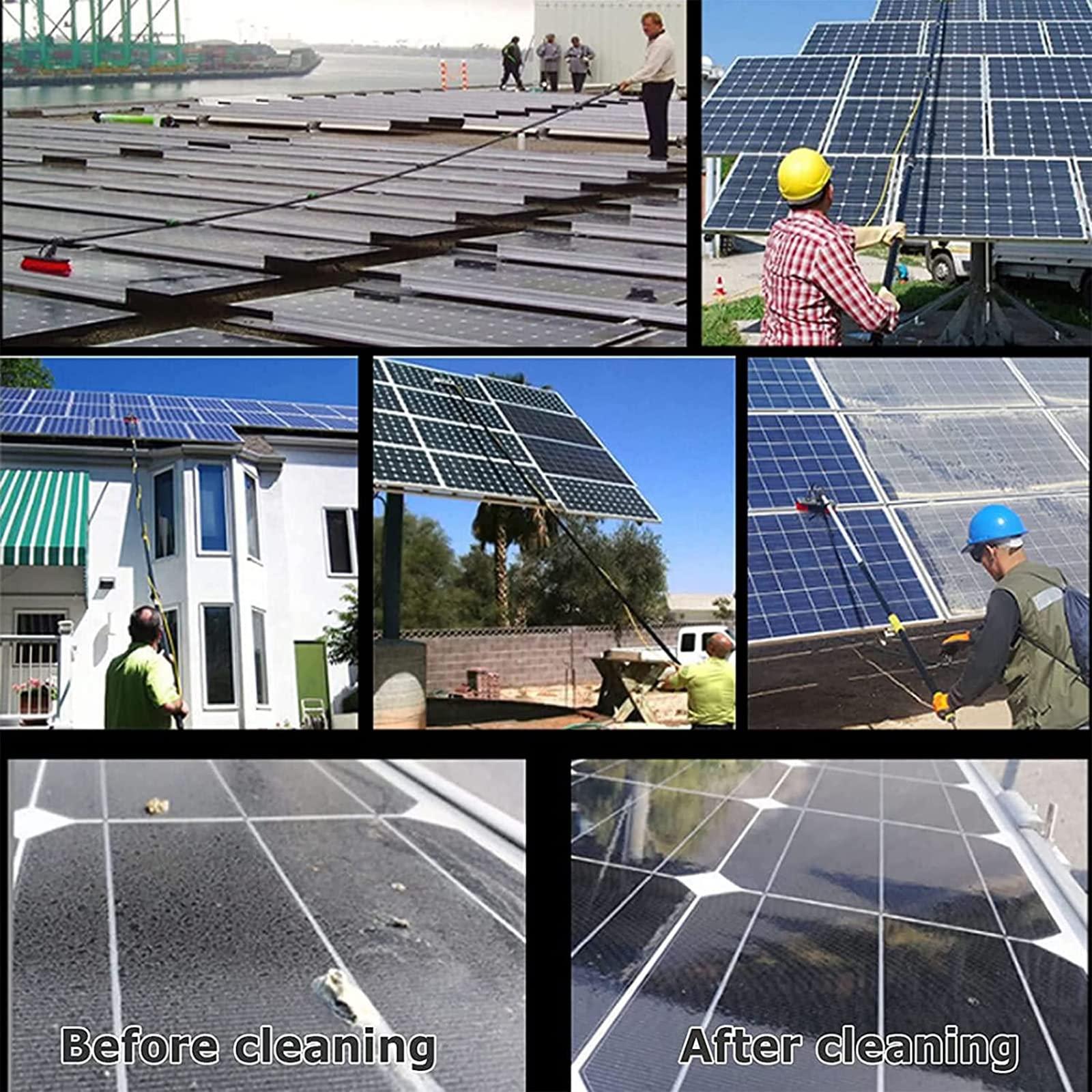 WJYLM Window Cleaning Kit, Professional Window Cleaning Equipment Extendable Window Cleaning Pole and Squeegee Cleaner for High Windows-12FT