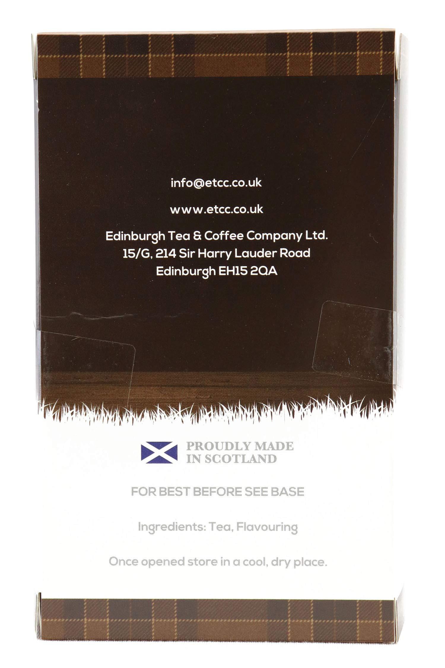 Edinburgh Tea & Coffee Company Ltd. Artisans Since Edinburgh Tea & Coffee Company Whisky Flavoured Black Tea, 25 Count Envelope/Tag Teabags