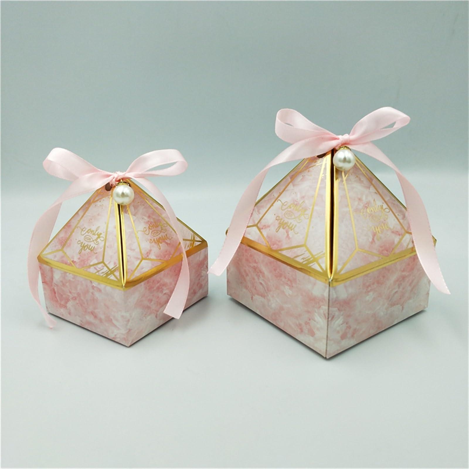 HMLTD Christmas Gifts Boxes Surprise Gift Box Gift Box Wedding Supplies Party Candy Box Baby Shower Paper Chocolate Boxes New Prismatic Creative Bronzing Packaging Boxes Gift Boxes for Presents, Shirt, Robe