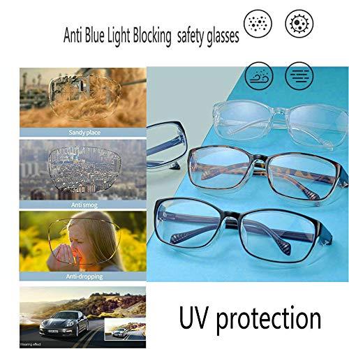 willochra Safety Glasses with Readers 0~+400 for women Men Safety Blue Light Reading Glasses Goggles Eye Protection clear lens (black, 4.0)
