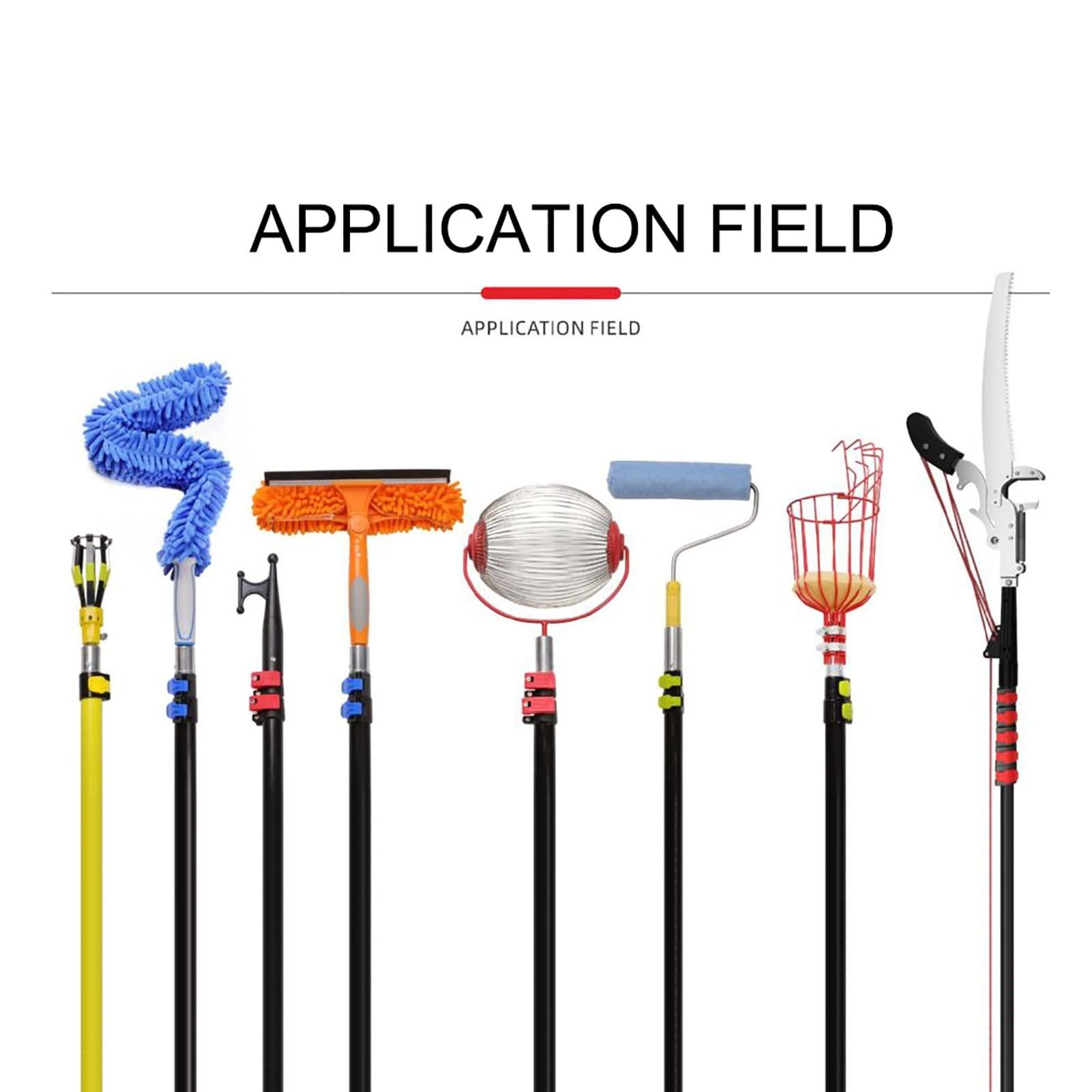 AoForce Easy flip-Tab Lock Mechanism Telescopic Pole, 2M-to-10.8M Telescopic Extension Pole, Lightweight Sturdy Aluminum Telescoping Pole, Cleaning, Trimming, Decorating Extension Pole (Color : Green, Size