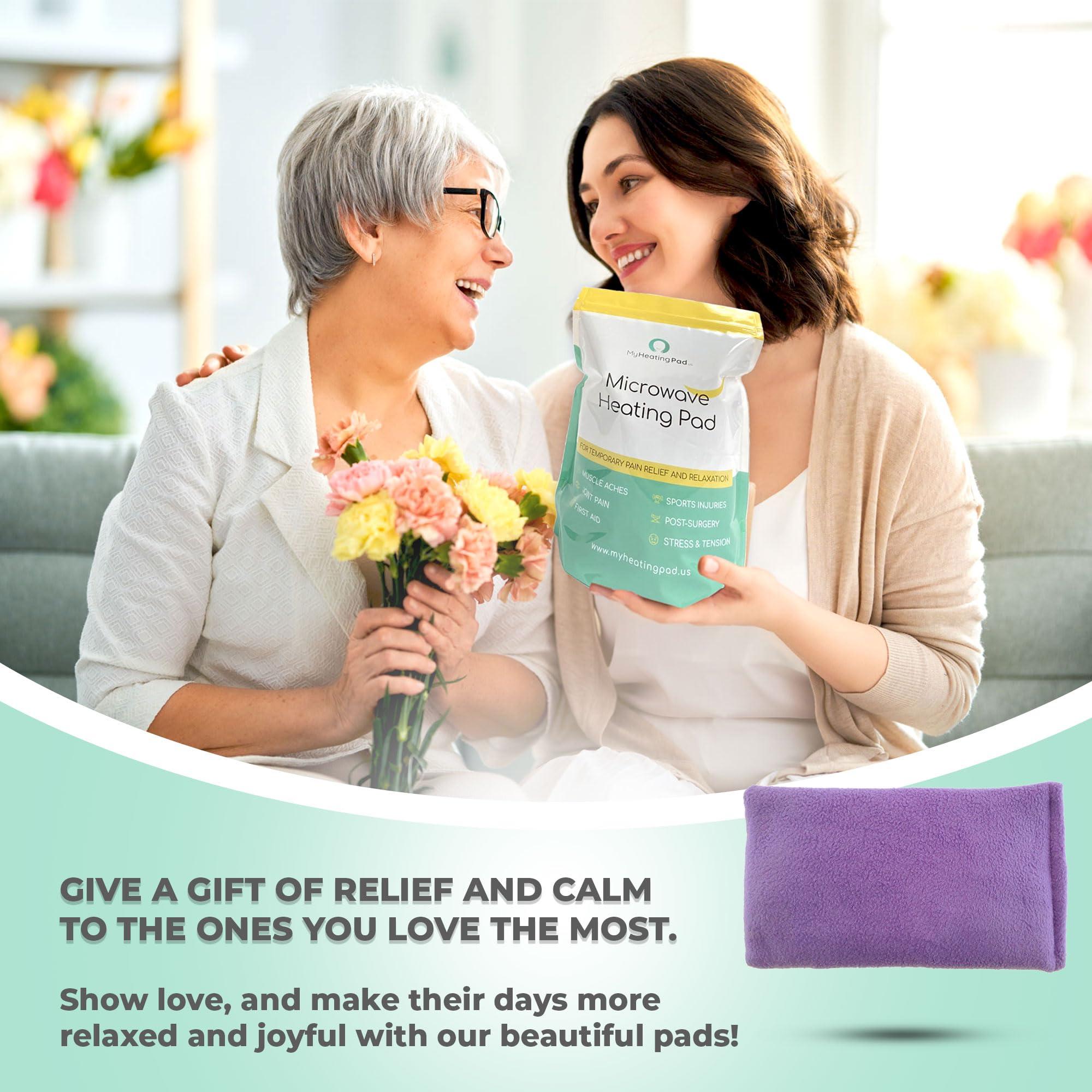 MY HEATING PAD My Heating Pad for a Better Comfort - Moist Microwavable Heating Pads for Joint Pain and Sore Muscles - Microwave Hot Pack Heat Pad for Cramps - Chilled or Heated Pad Therapy Pillow - 2 Packs Purple