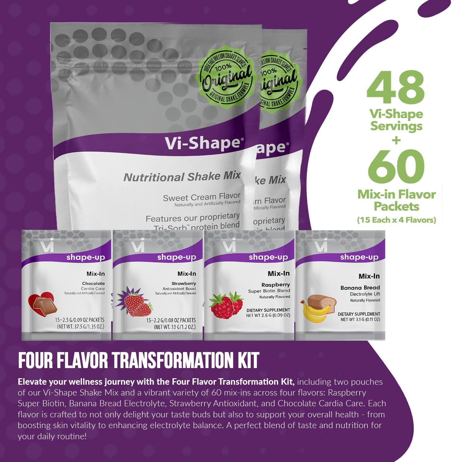 Vi-Shape Vi-Shape Four Flavor Transformation Kit - 2 Shake Pouches (48 Servings)
