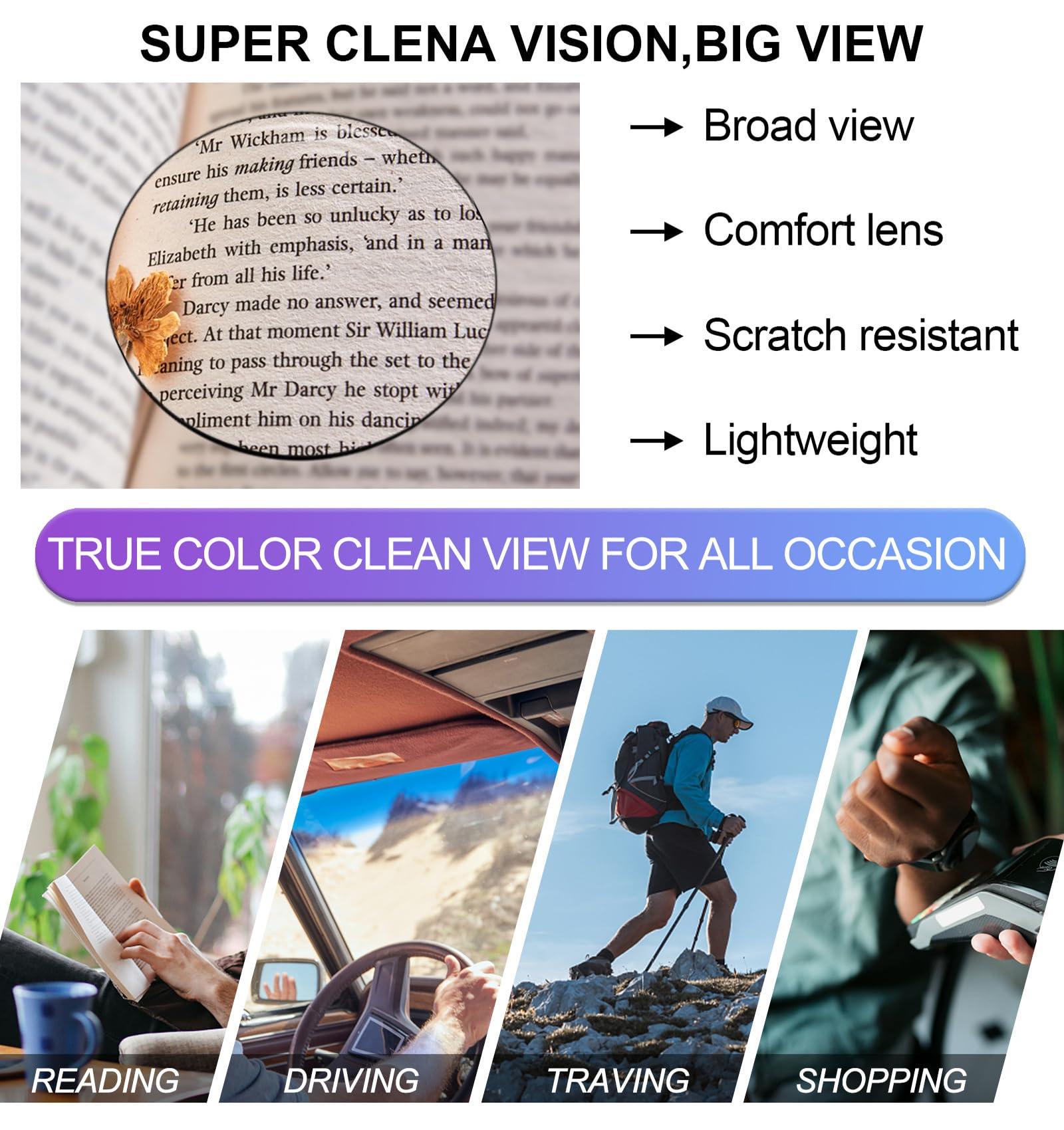 OCCI CHIARI OCCI CHIARI Stylish Round Reading glasses Men 4.0x Lightweight Comfort Readers for Small face(1.0 1.25 1.5 1.75 2.0 2.25 2.5 2.75 3.0 3.5 4.0 5.0 6.0)