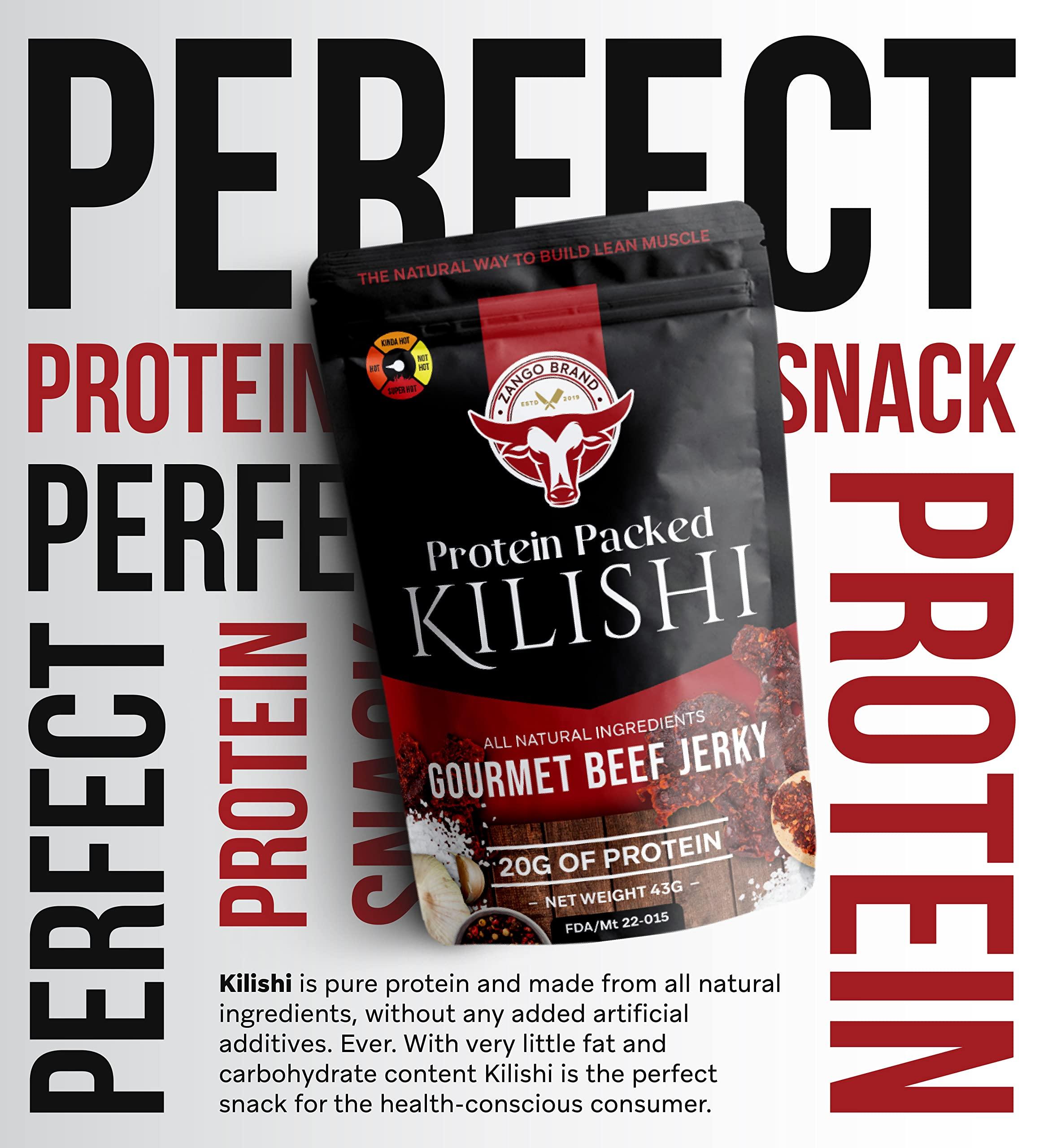 The Zango Company Ltd Kilishi. Spicy - Hot - Original Premium Gourmet Beef Jerky. High Protein. Less fats & Carbs. Paleo and Keto Friendly 1.5Oz