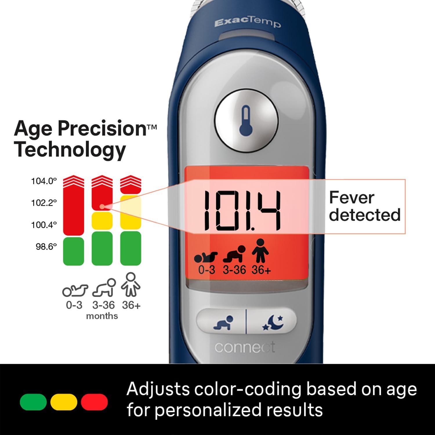 Braun Braun ThermoScan 7+ Connect Digital Ear Thermometer - Family Care App Compatible, Age Precision Technology, Color-Coded Digital Display, No. 1 Brand Recommended by Pediatricians, FSA and HSA Eligible