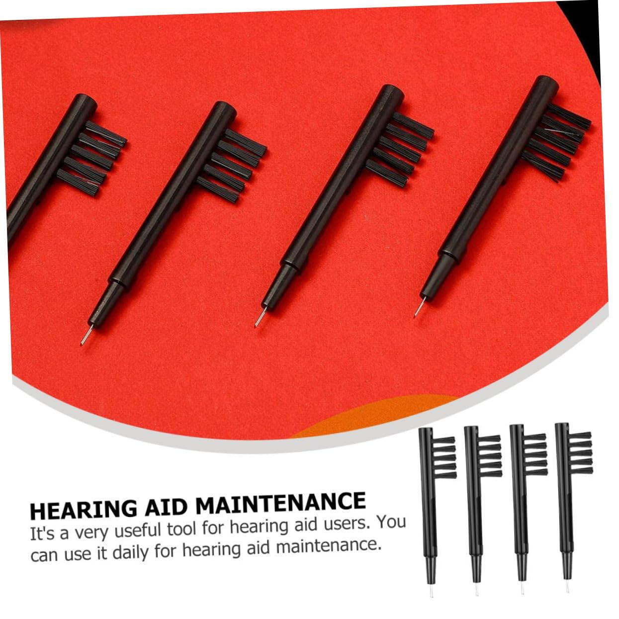 NOLITOY NOLITOY 3sets Hearing Accessories Earring Cleaner Cleaning Rod for Hearing Amplifier Vent Cleaner Earpiece Earmold Vent Cleaner Pipe Cleaner Hearing Amplifier Cleaning Tool Black 12pcs*3